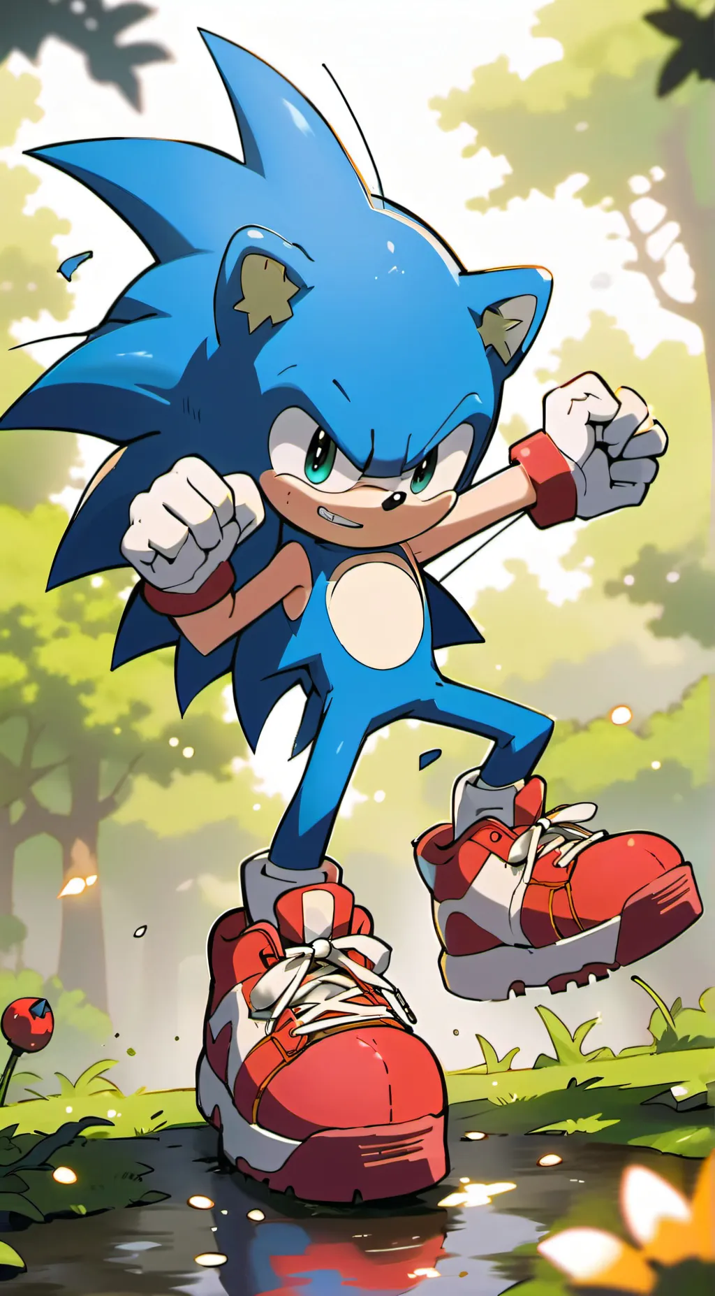 ai character: Sonic x Mha background