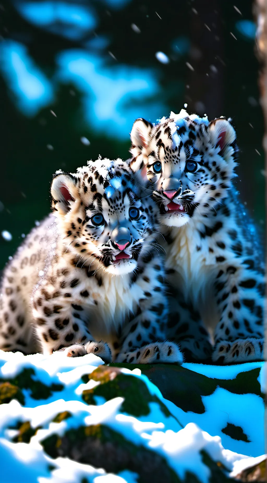 ai character: Spots and Icy❄️ background