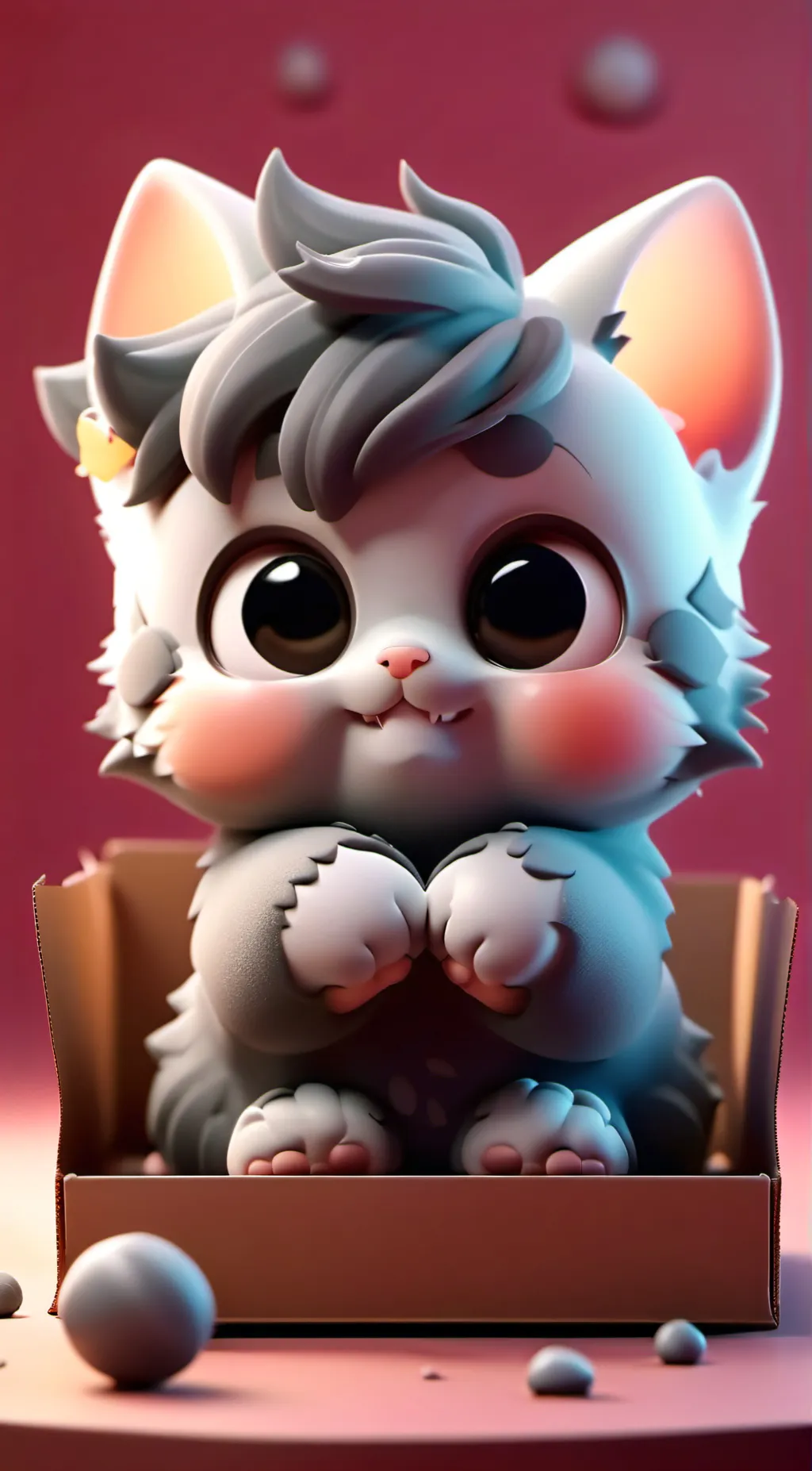 ai character: Grey background