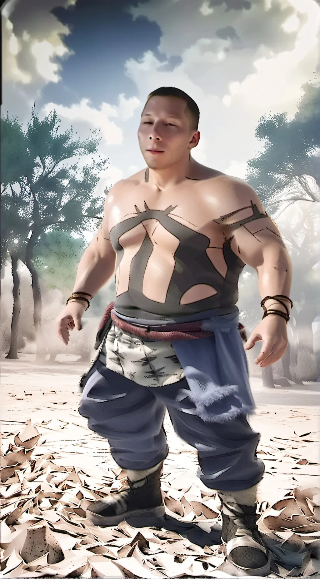 ai character: sigma mewing background