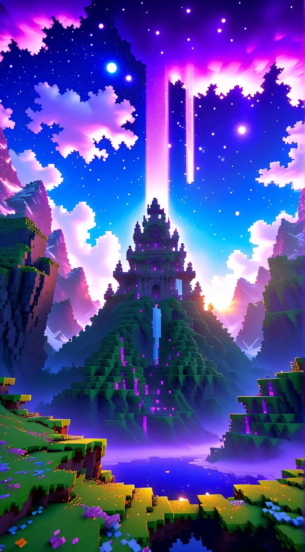 ai character: FPE minecraft hard background