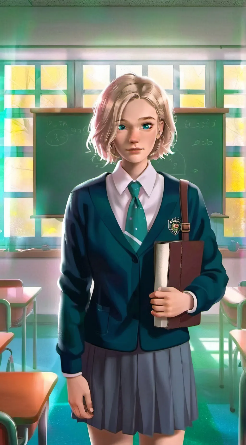 ai character: Gwen Stacy  background