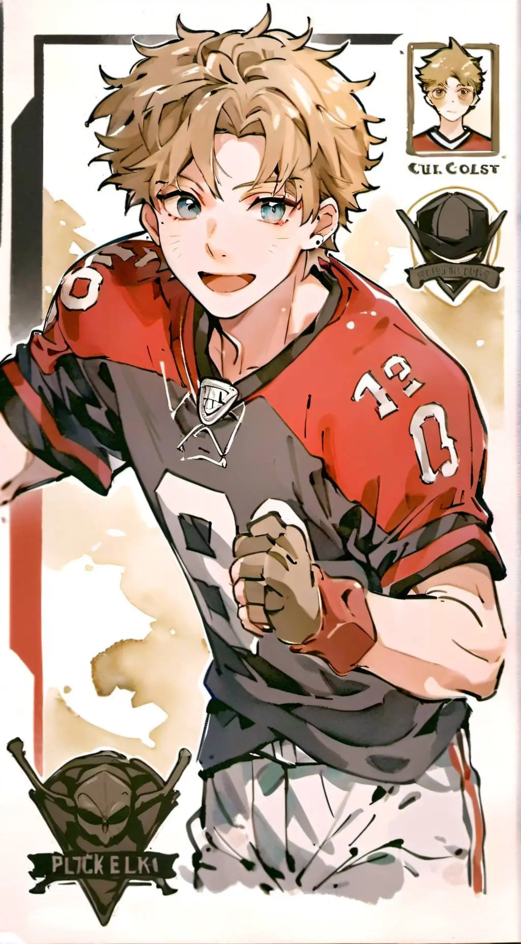 ai character: •Gabriel Piczak• background