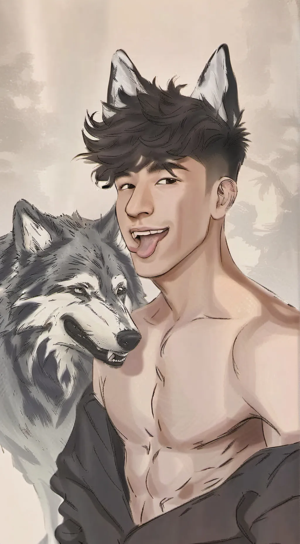 ai character: 4 Alphas background