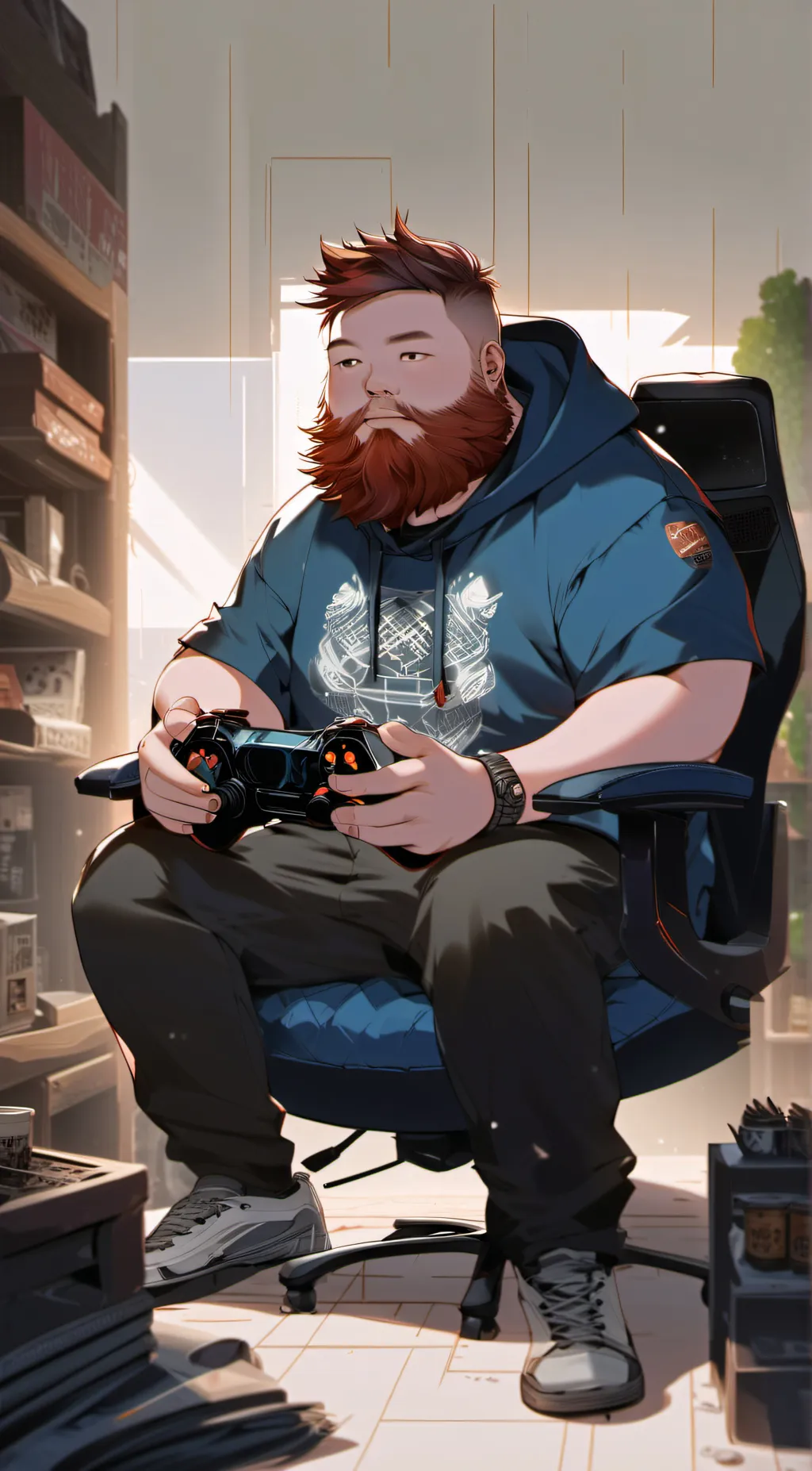 ai character: caseoh (fat boy) background