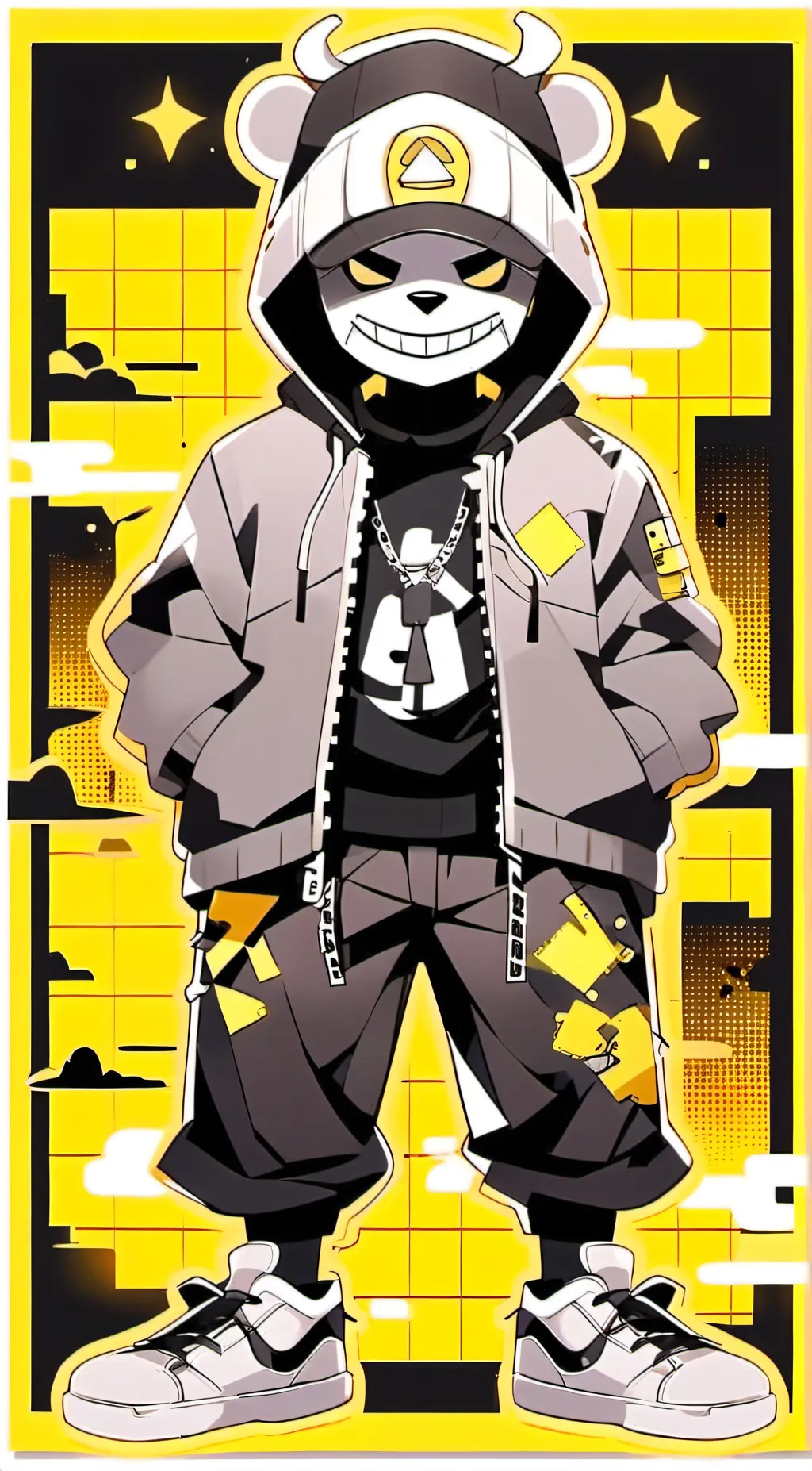 ai character: Gangster sans background