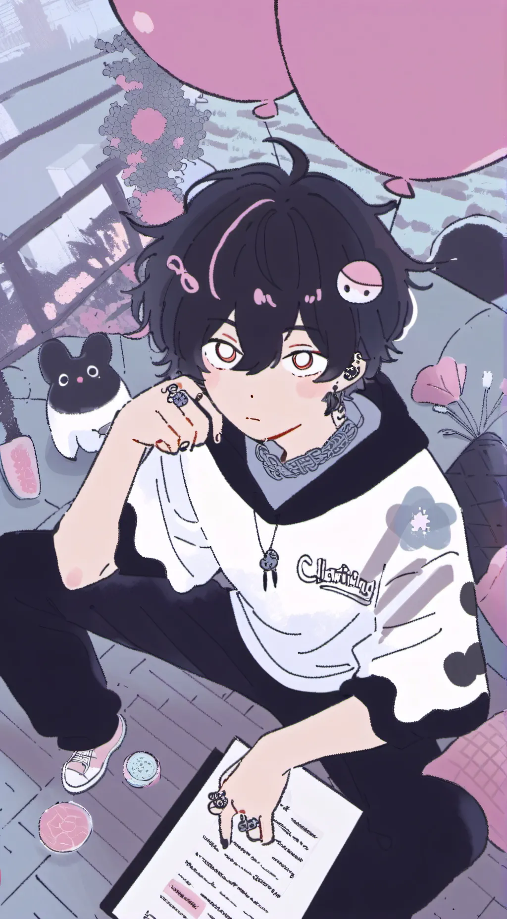 ai character: hello background