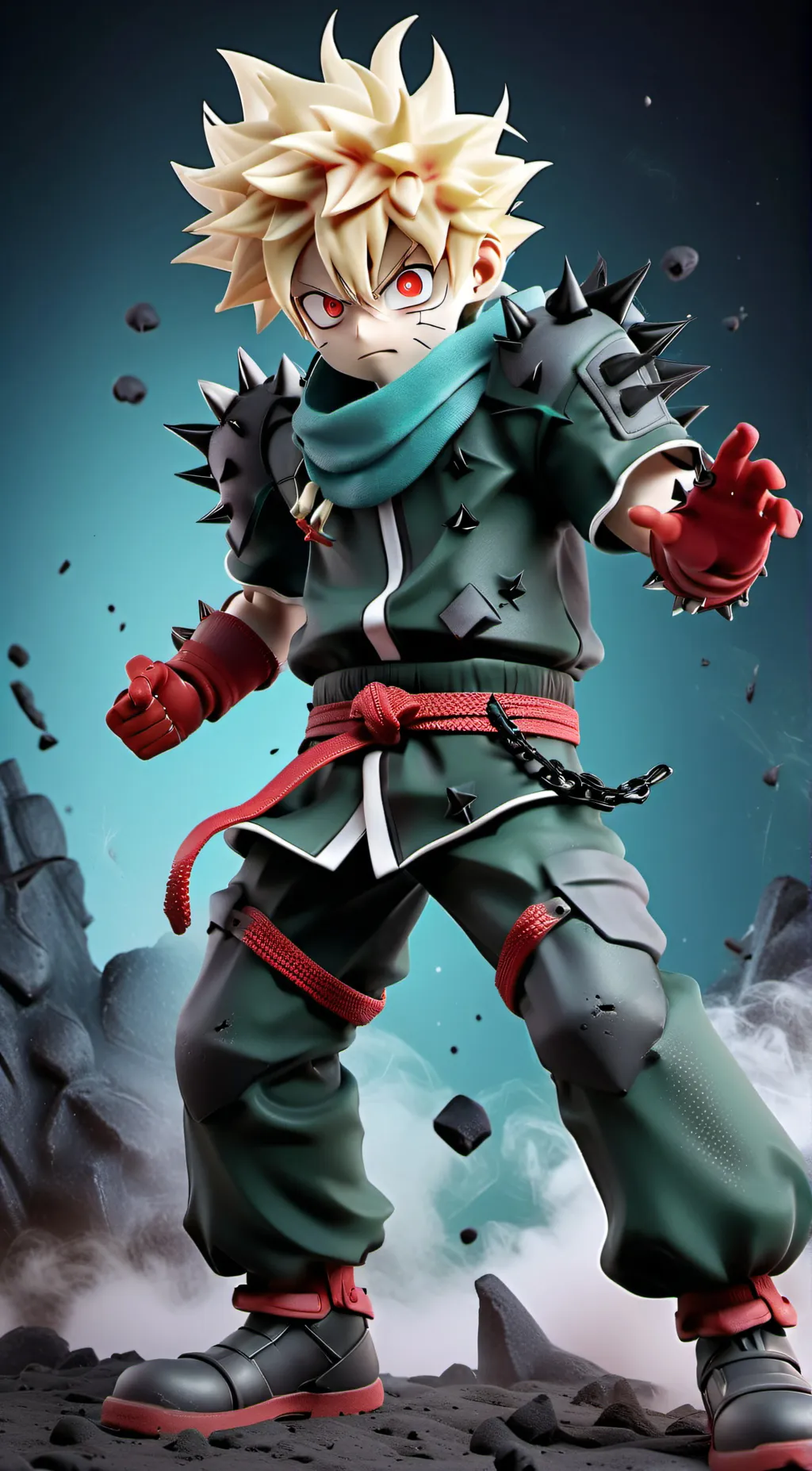 ai character: Katsuki Bakugo   background