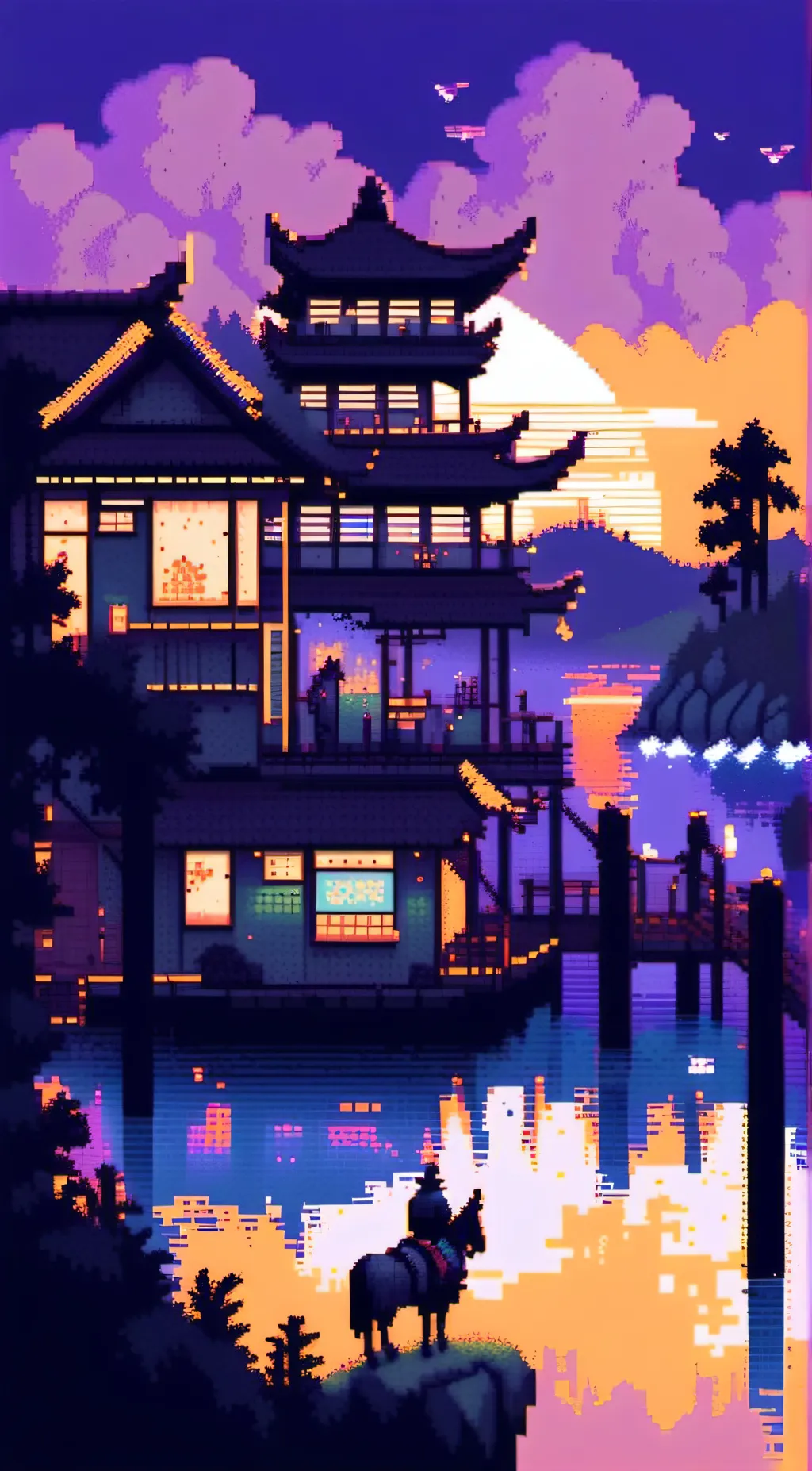 ai character: moon background