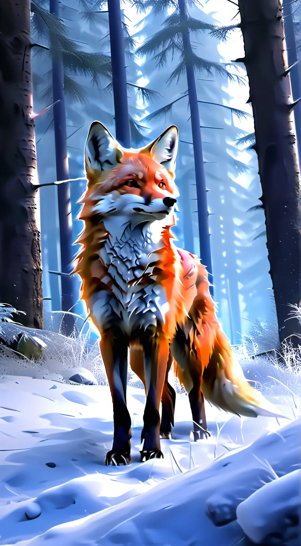 ai character: Violet background