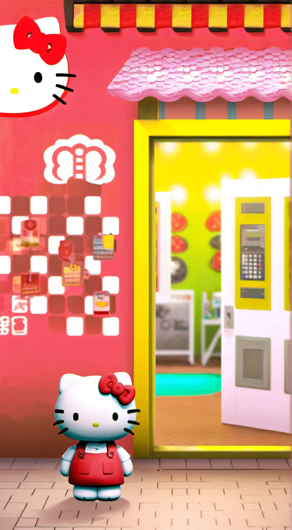 ai character: hello kitty background