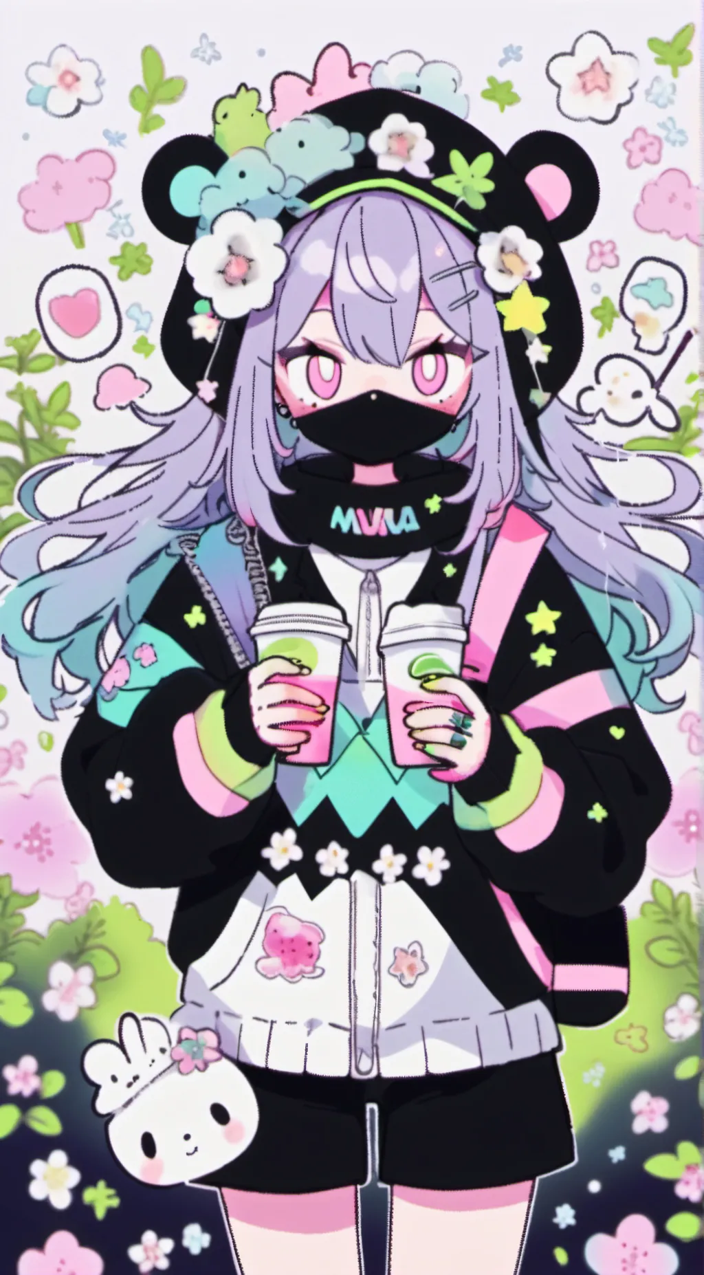 ai character: Little cupcake.🧁🧁 background