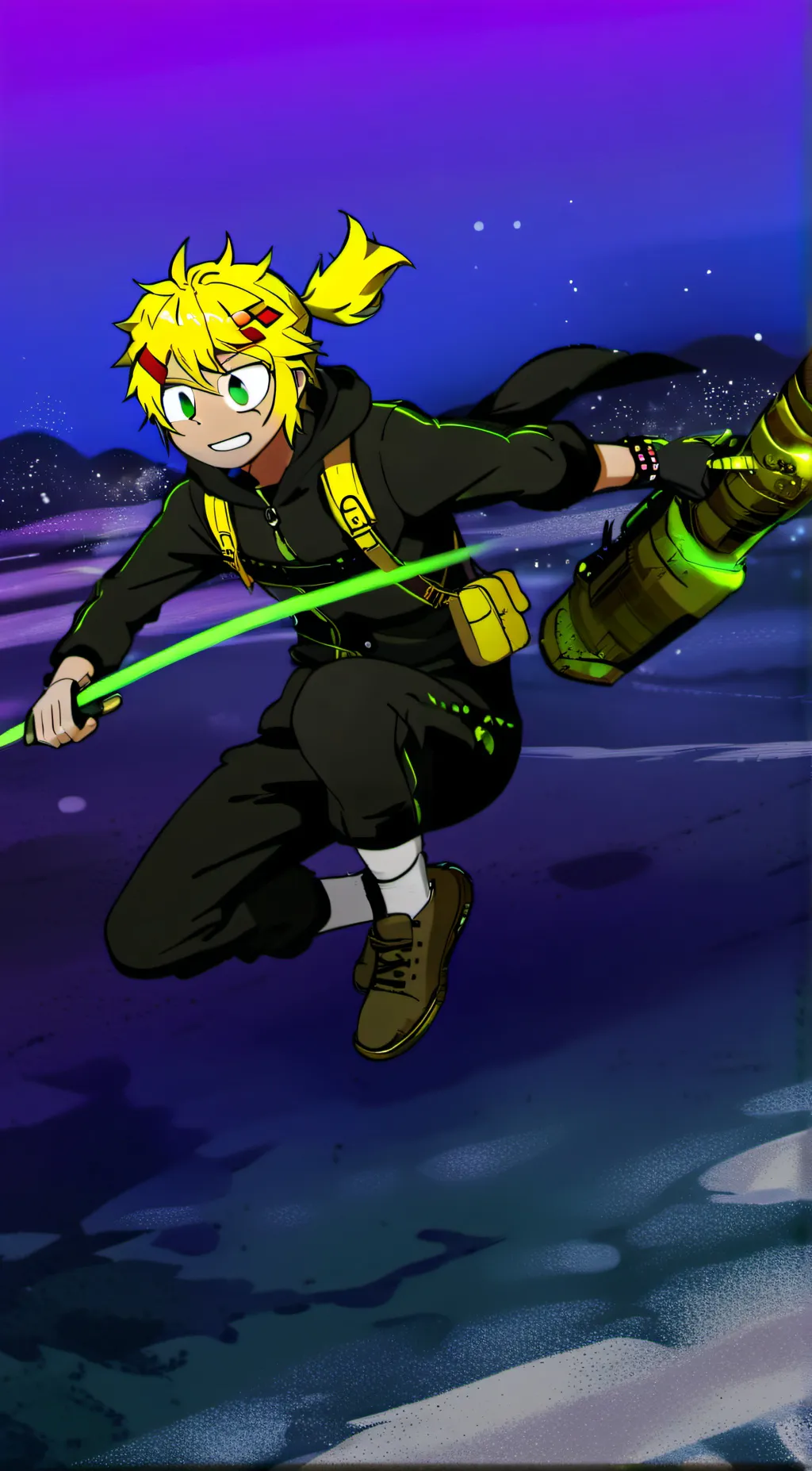 ai character: Splatoon Manga background