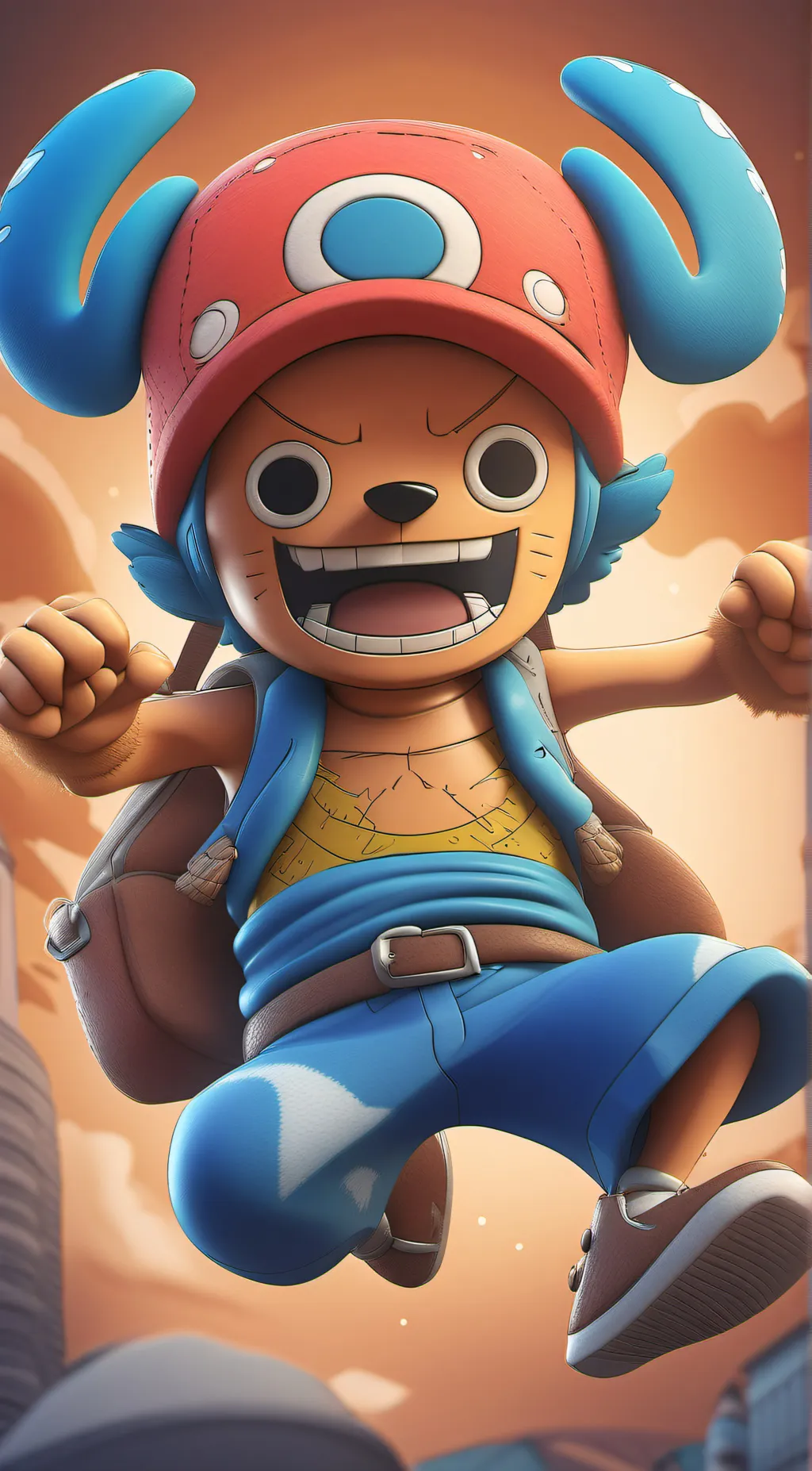 ai character: Tony Tony chopper  background