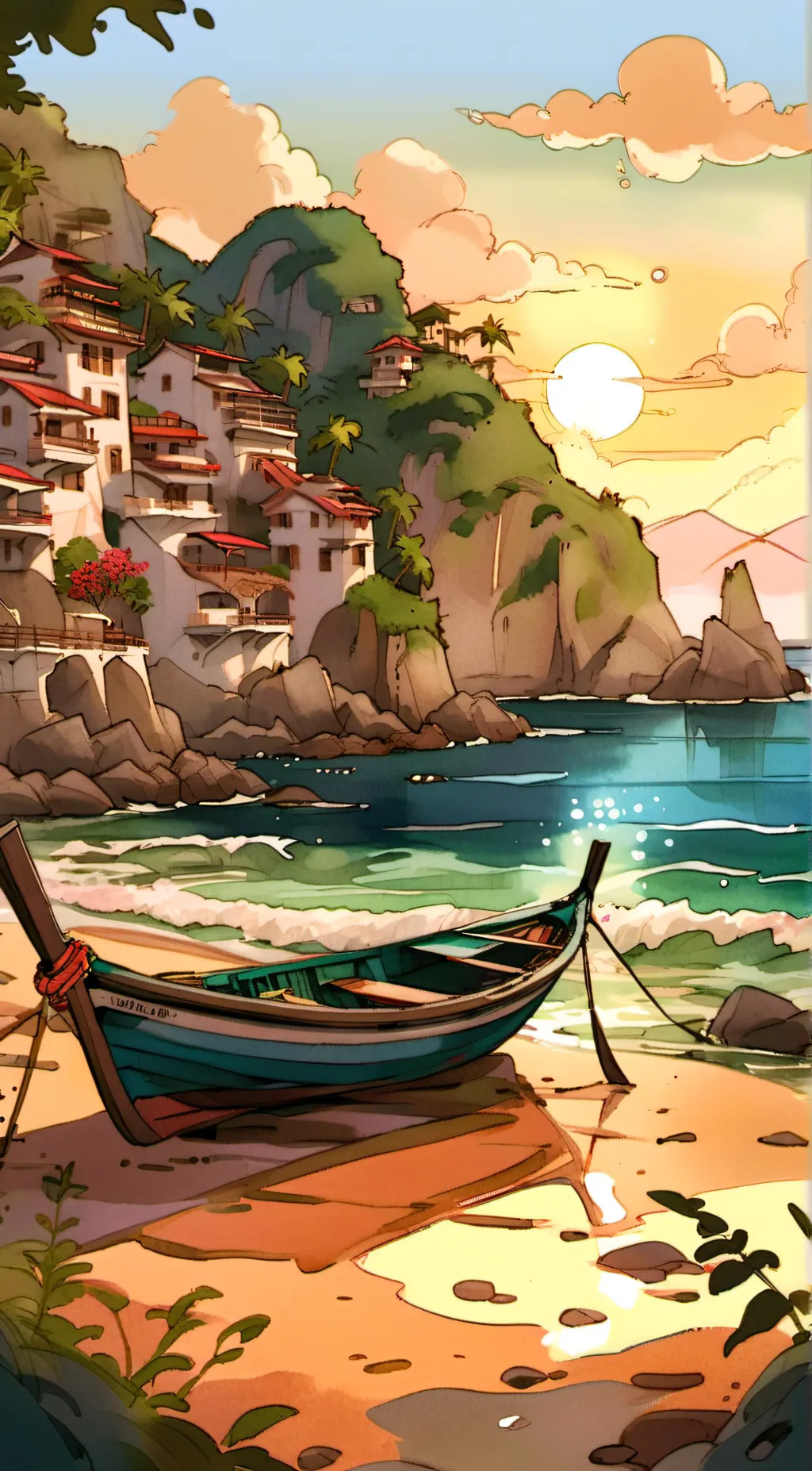 ai character: Legend schol beach background