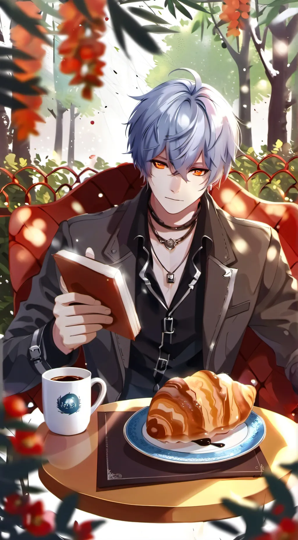 ai character: Izac  background