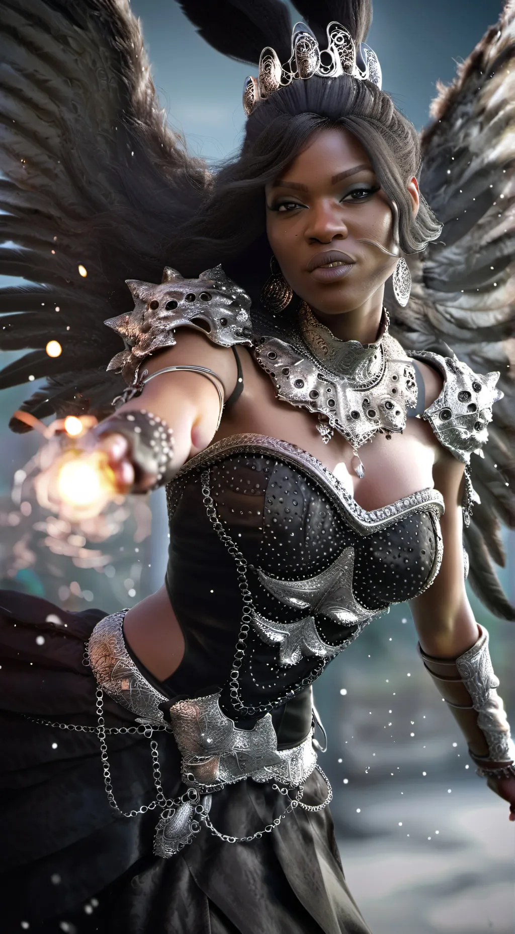 ai character: Dark wing background