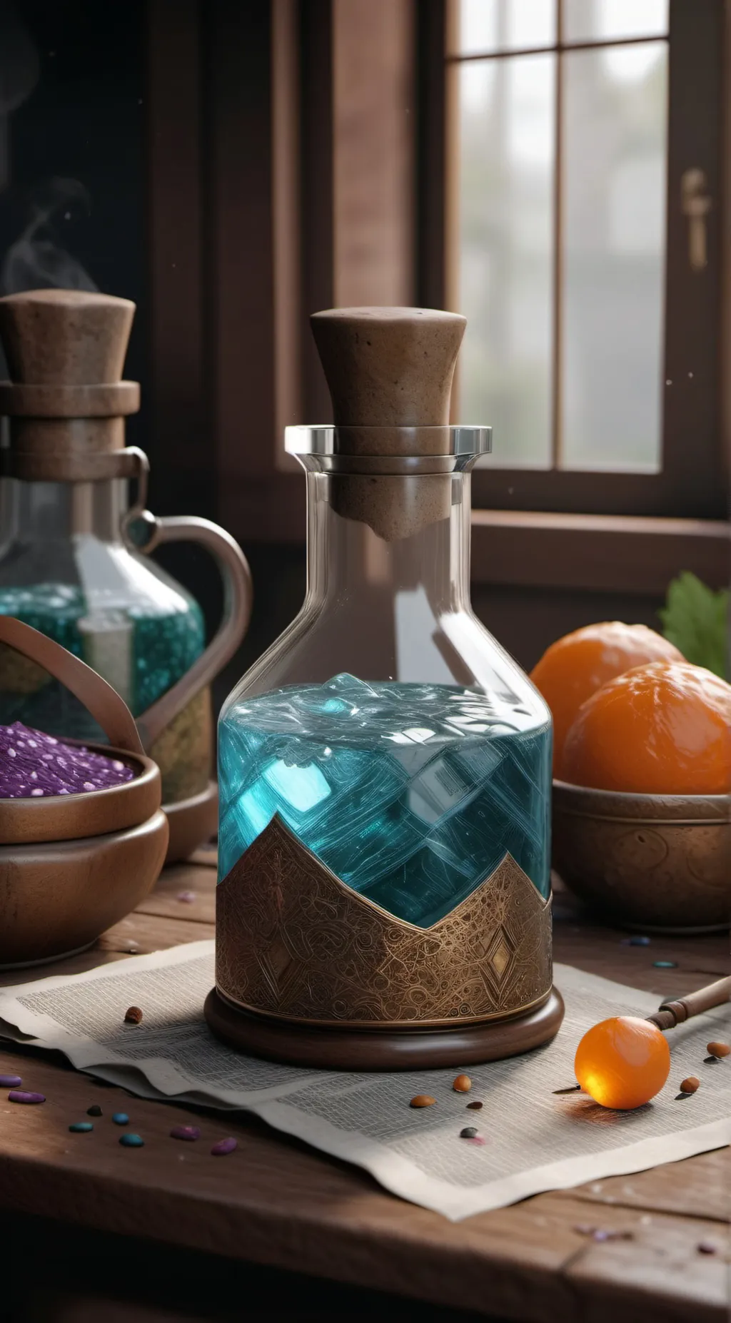 ai character: Mystery Potion background