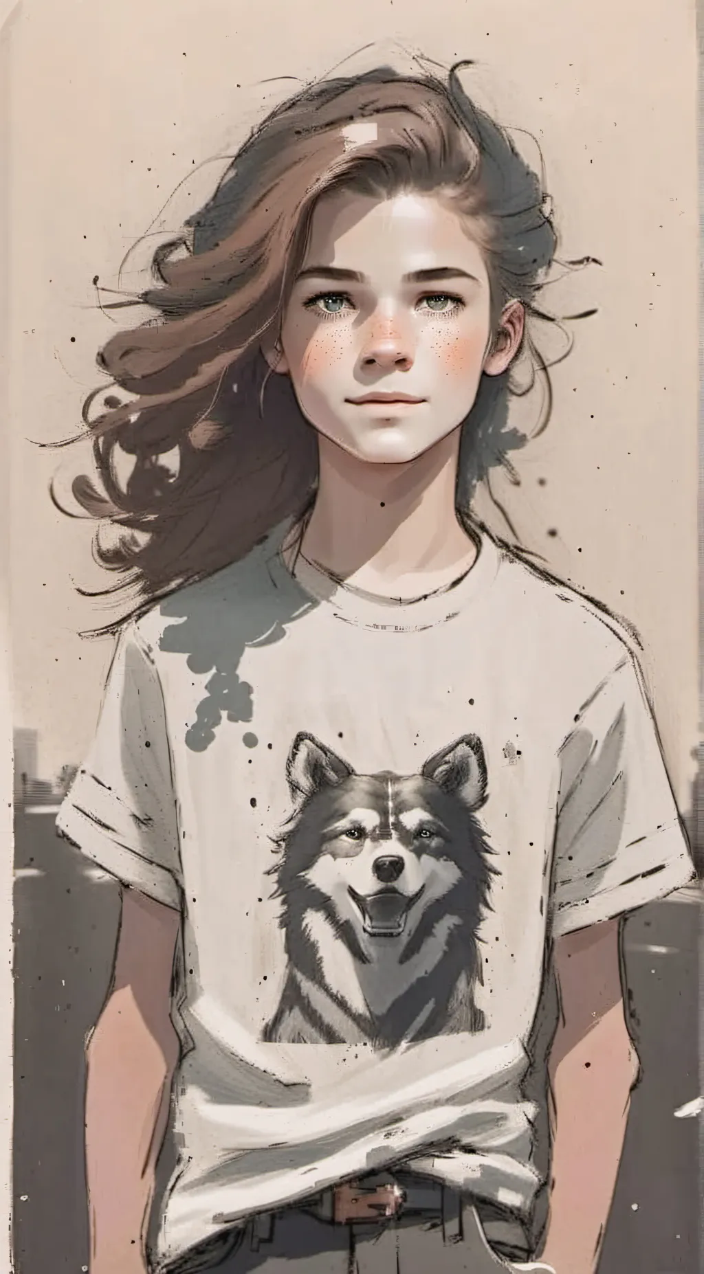 ai character: Autumn  background