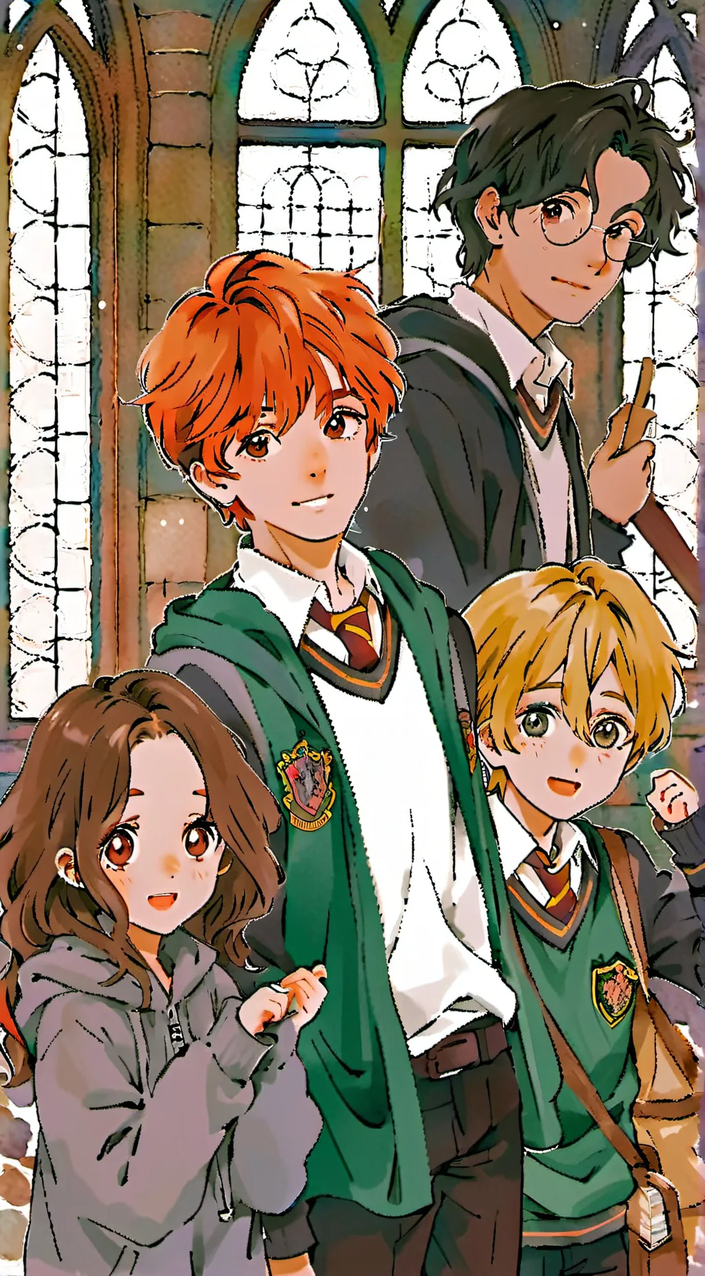ai character: Hogwarts background