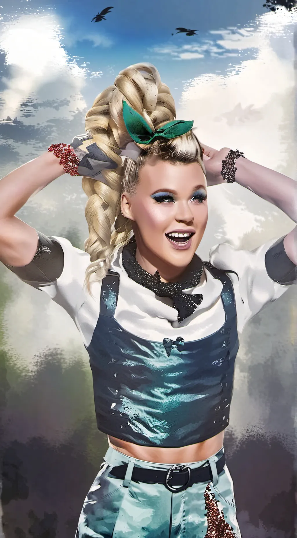 ai character: JOJO SIWA background