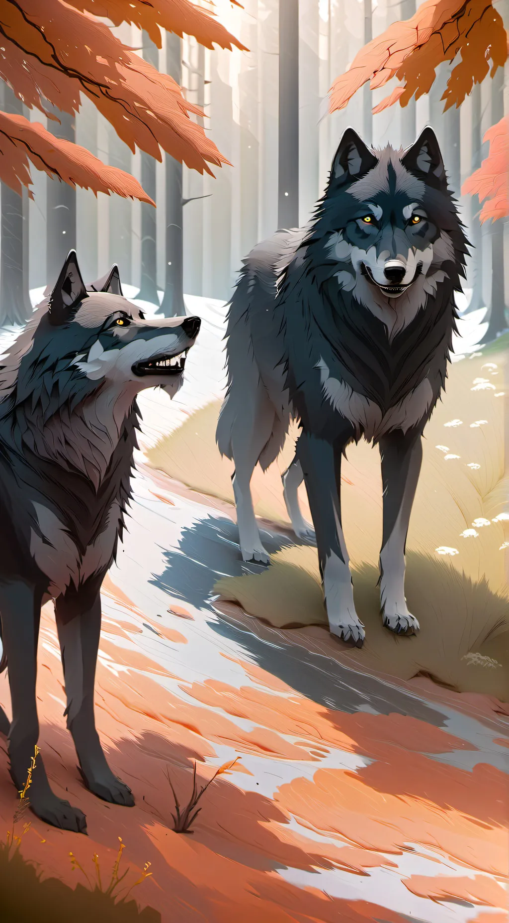 ai character: Grey and midnight background