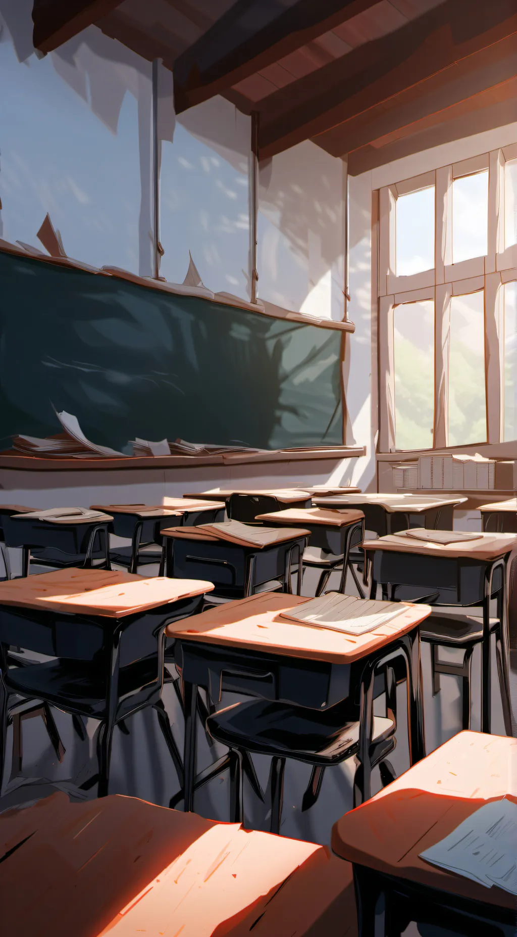 ai character: Countryhuman skewl background