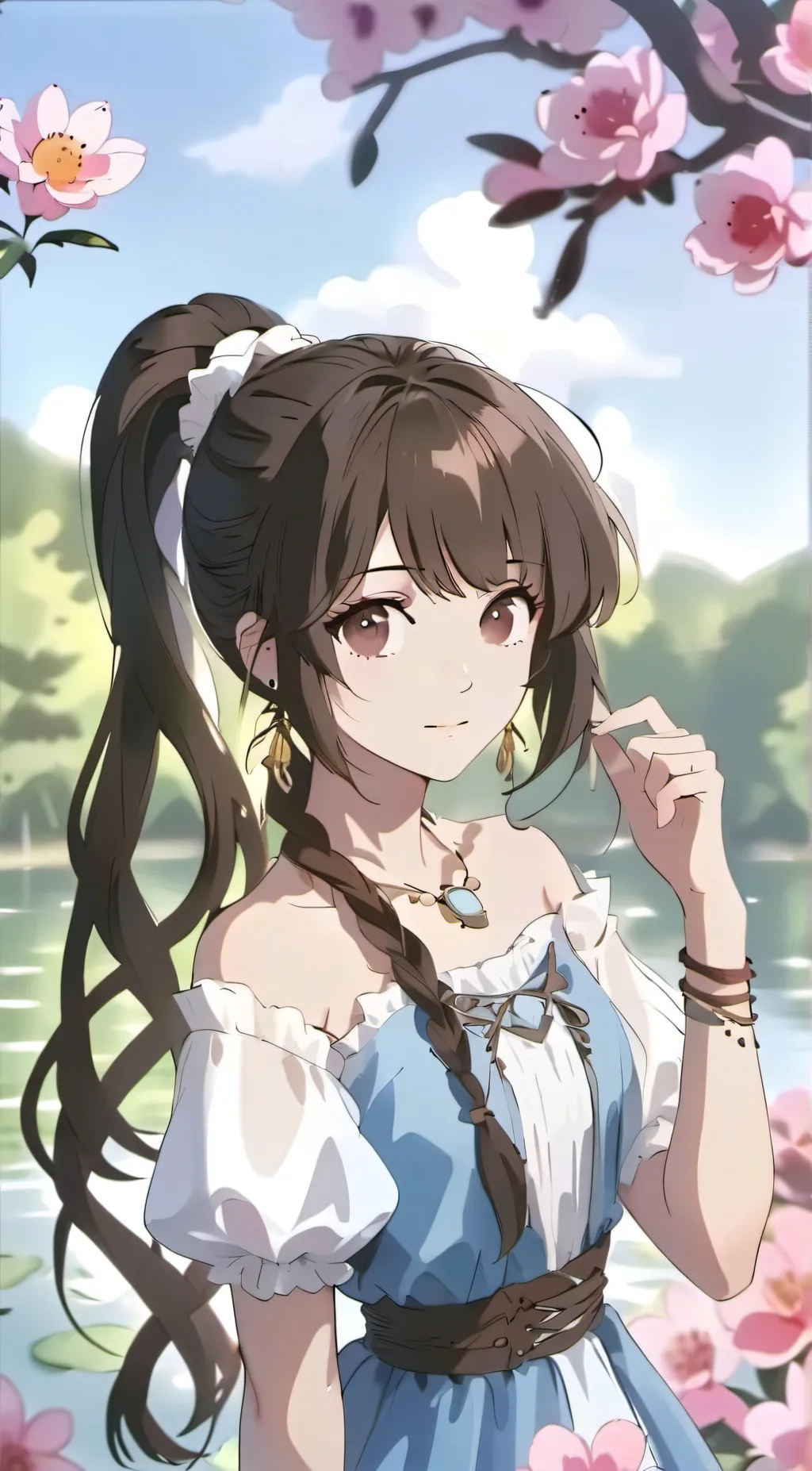 ai character: Violet background