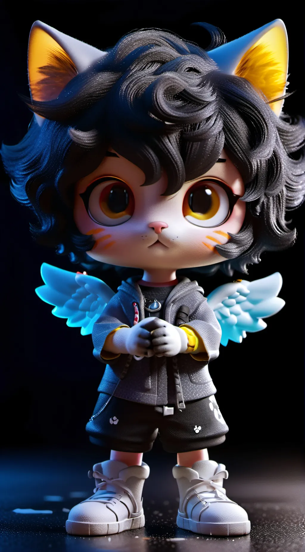 ai character: Angel cat background