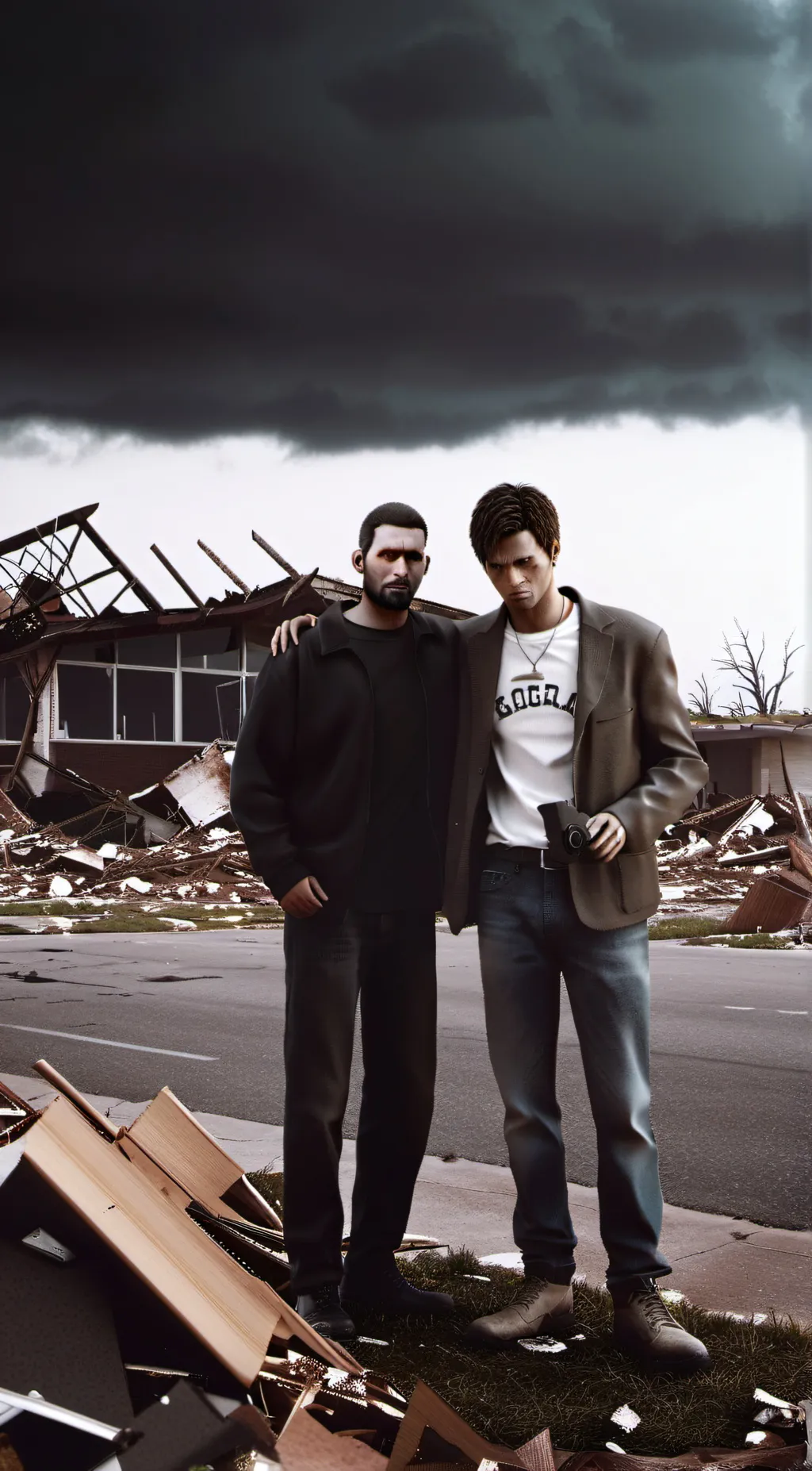 ai character: Joplin tornado  background