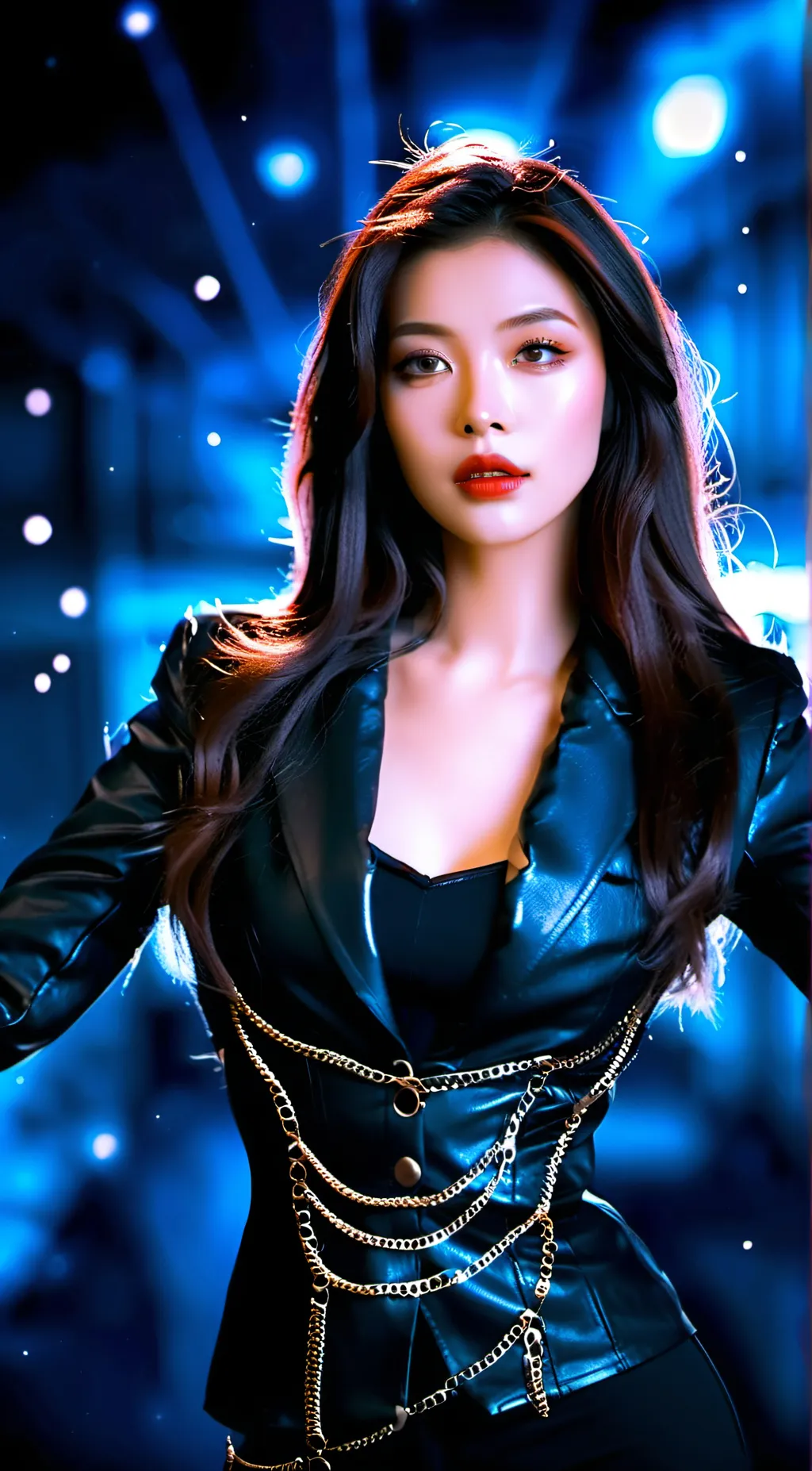 ai character: Destiny💙🖤 background