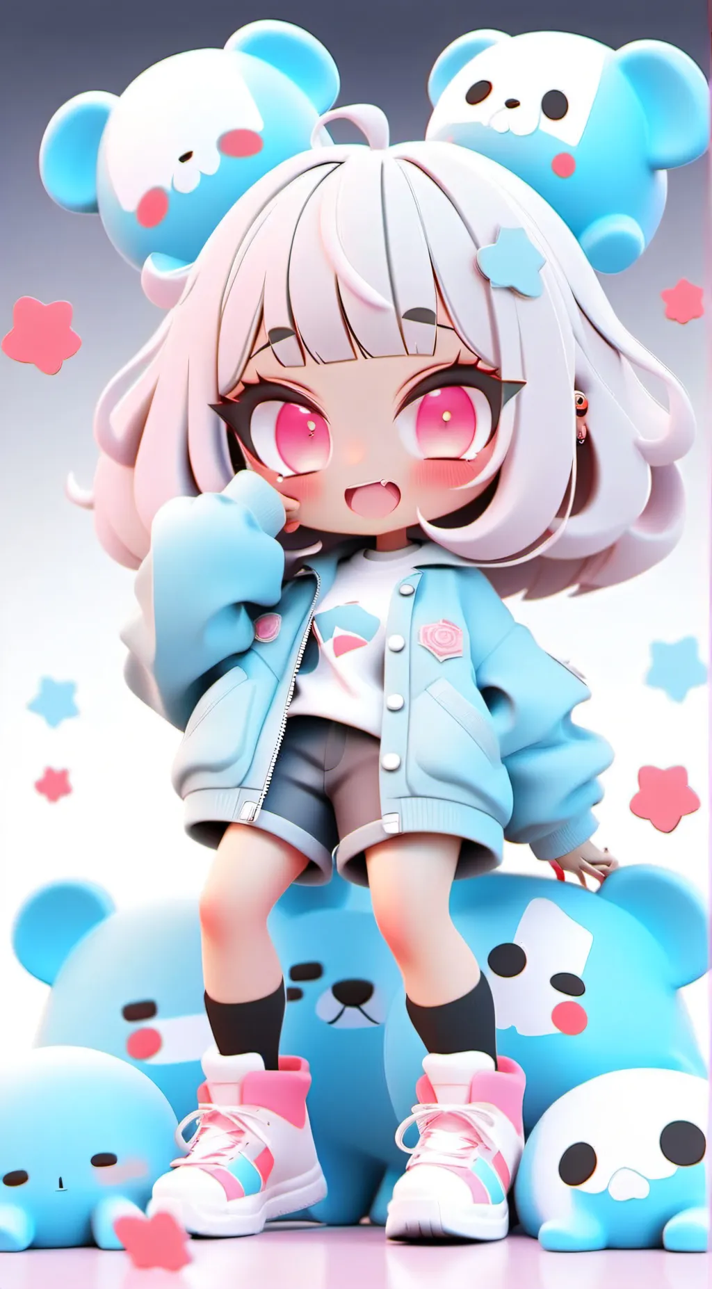 ai character: Demon cupcake. background