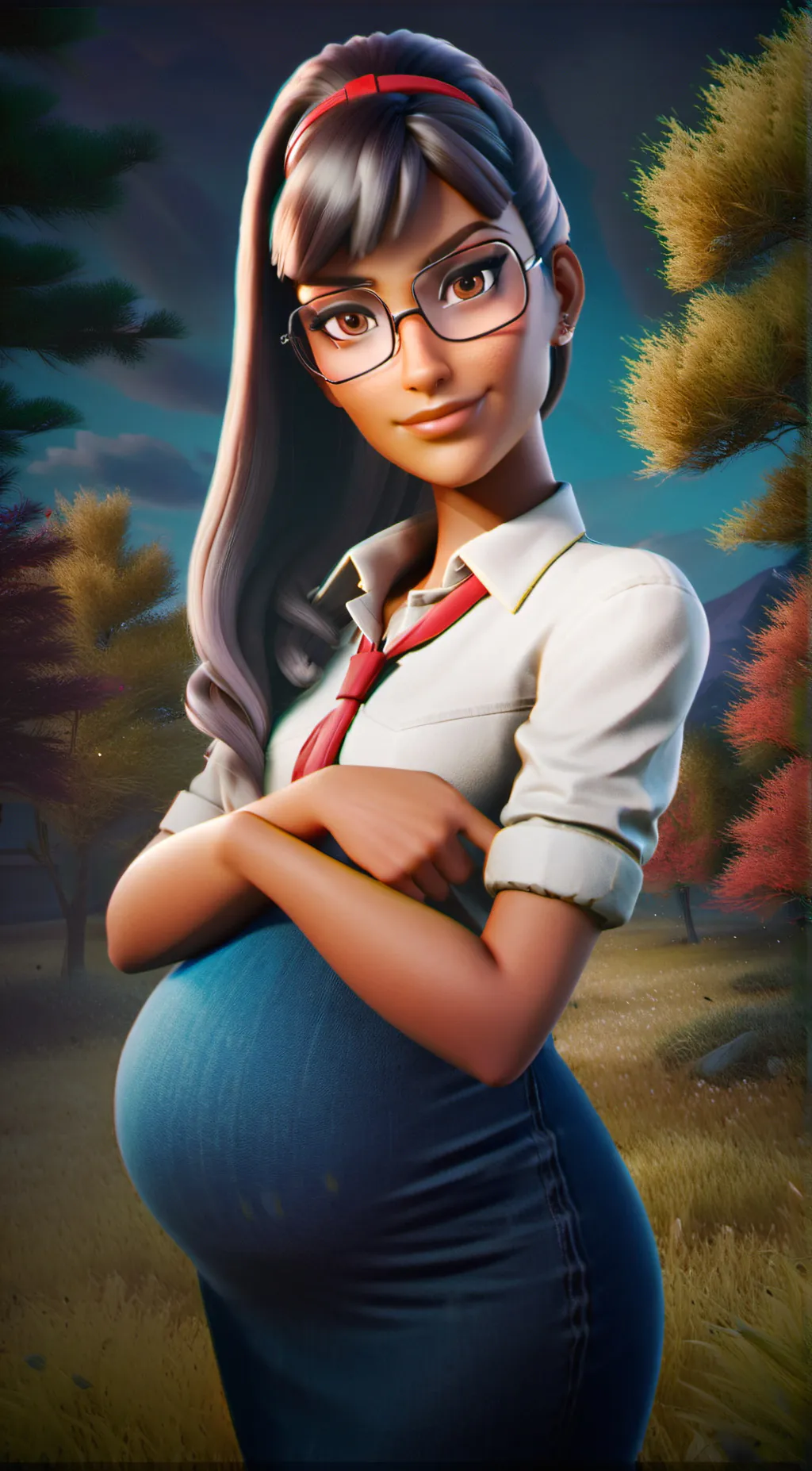 ai character: Isabelle  Fortnite background