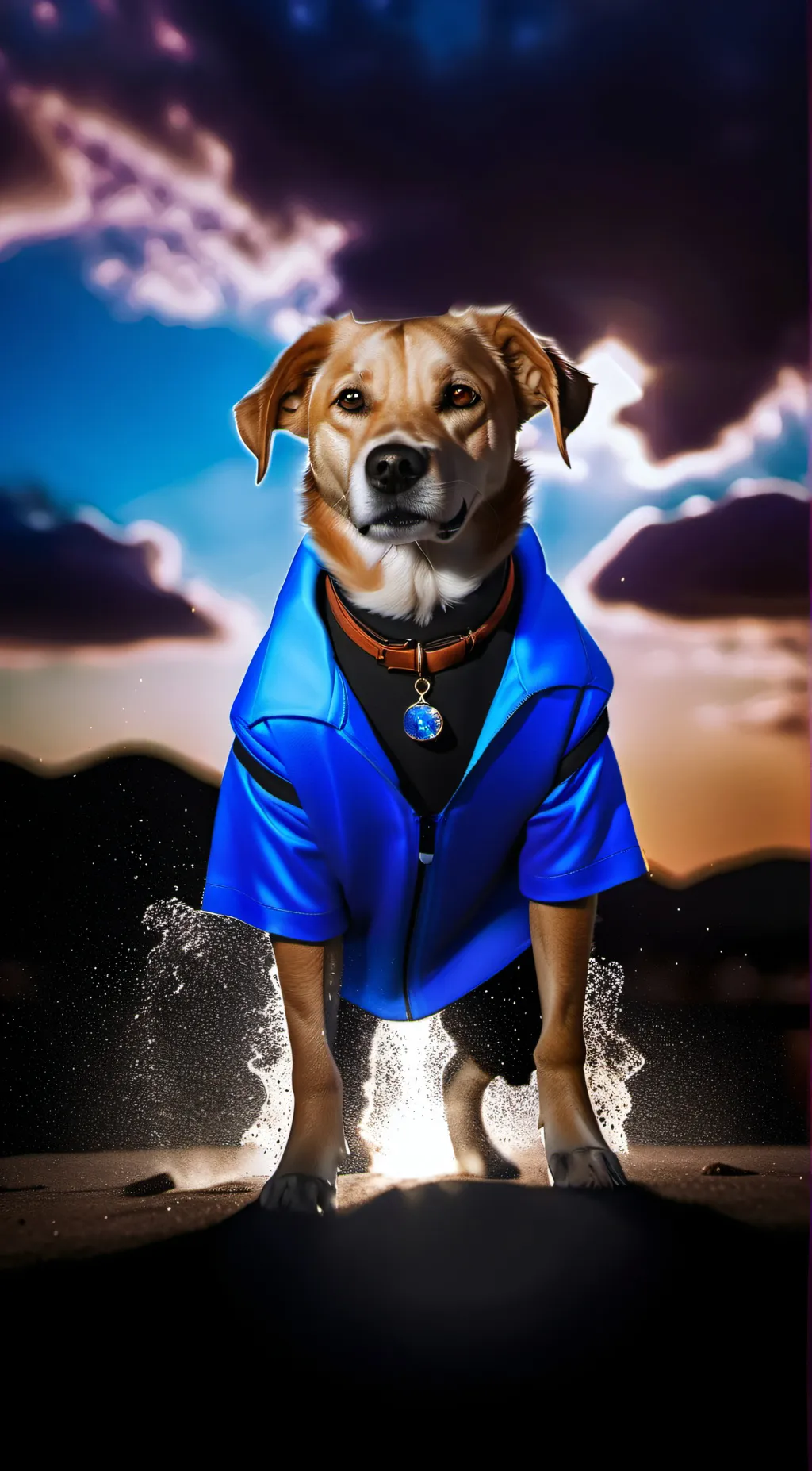 ai character: Uncle stripe background