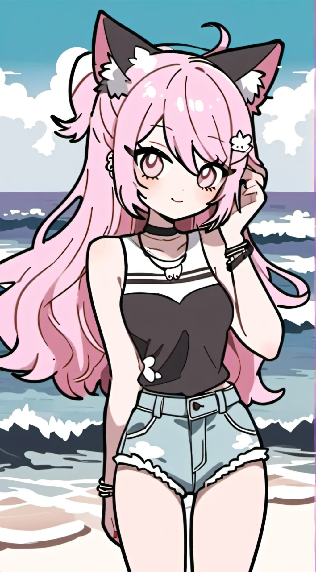 ai character: Crydiaa (beach) background