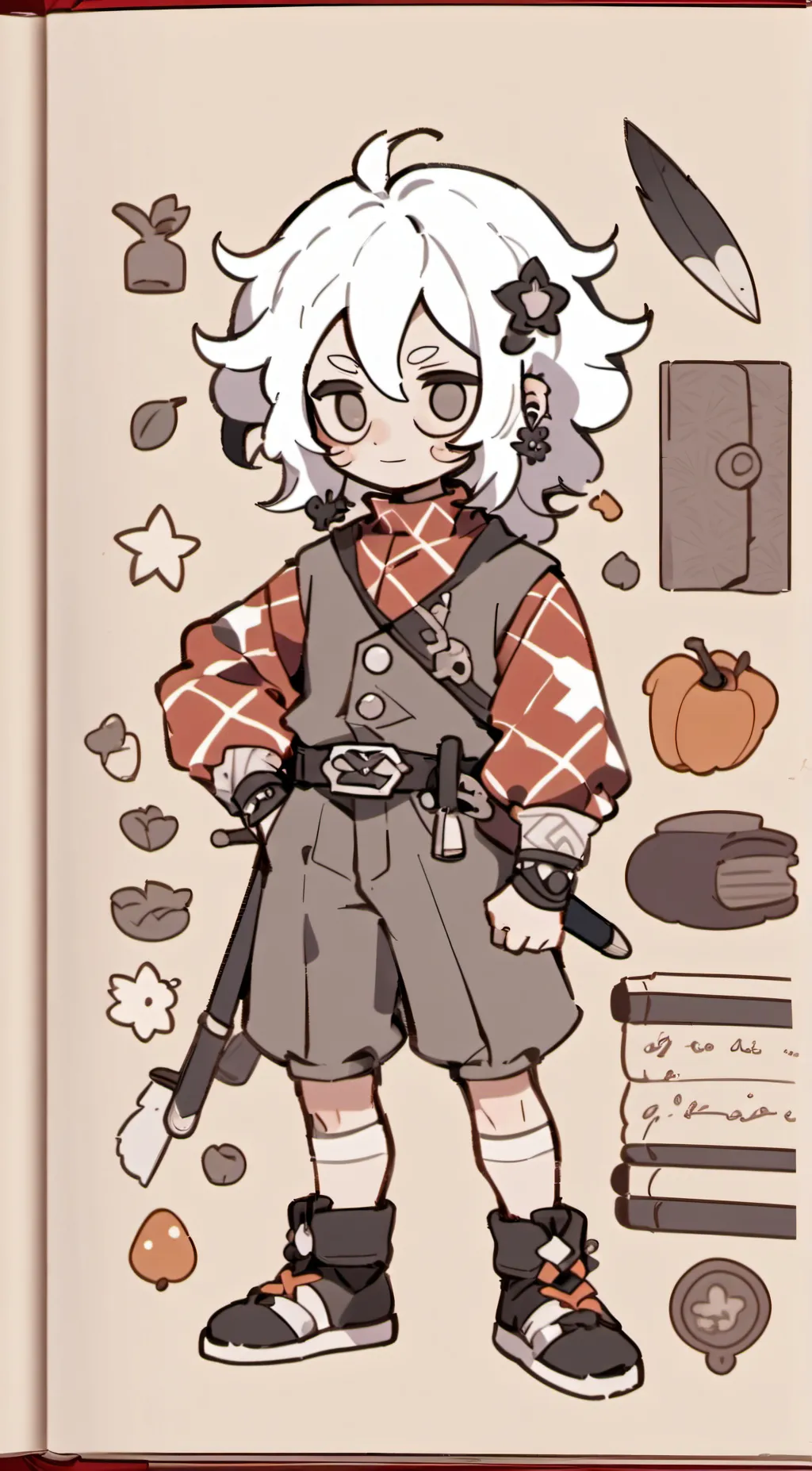 ai character: doodle background