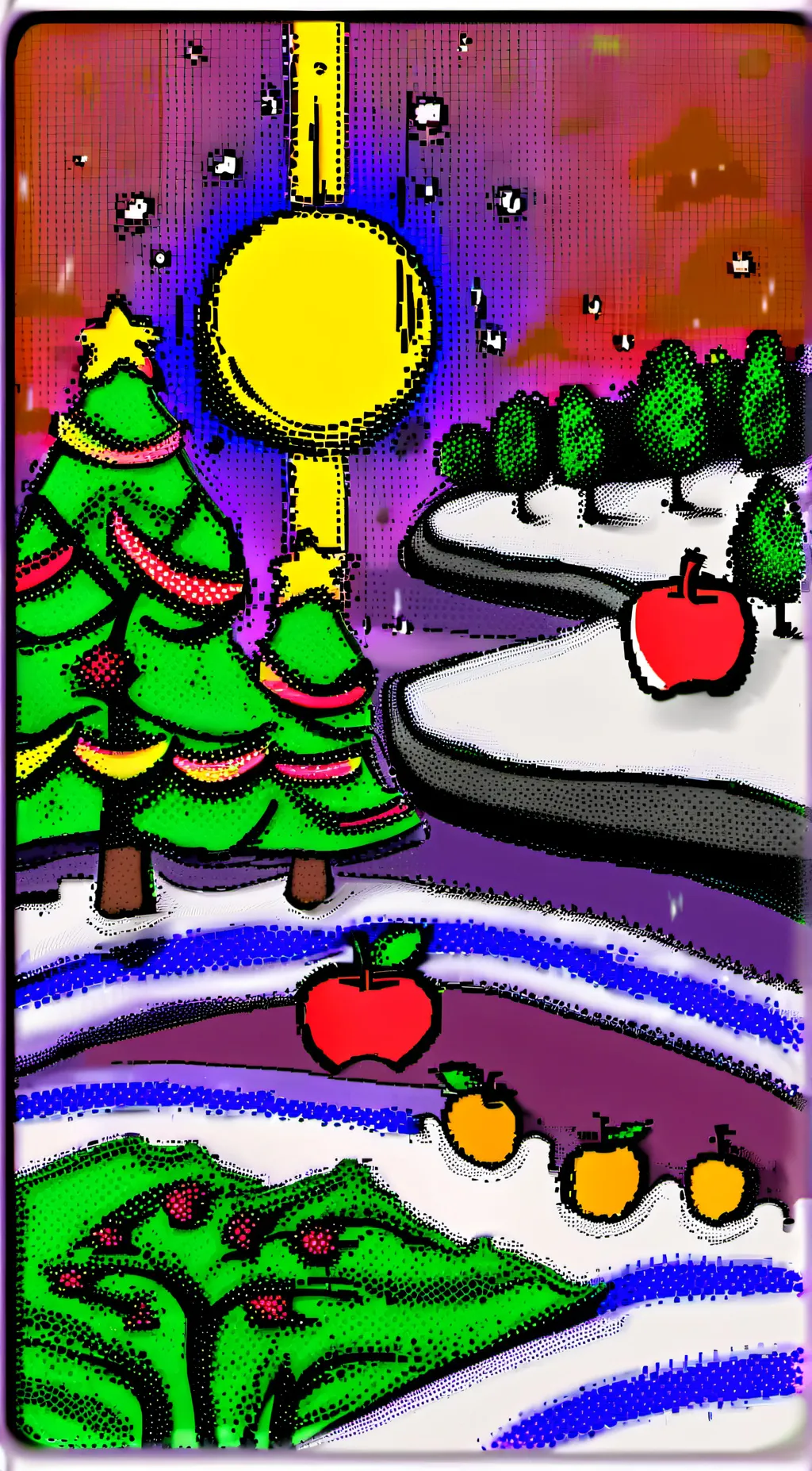 ai character: Golden Apple/XMAS! background