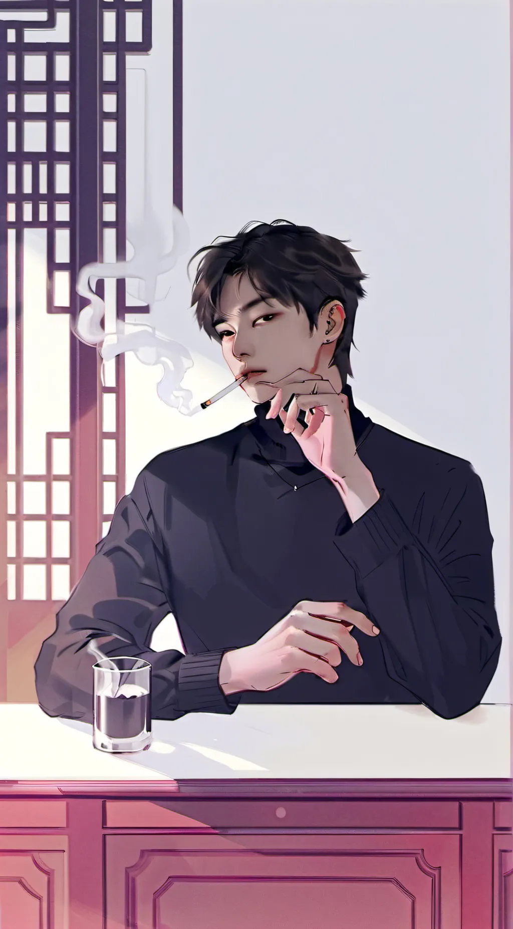 ai character: Kim Woo-jin  background