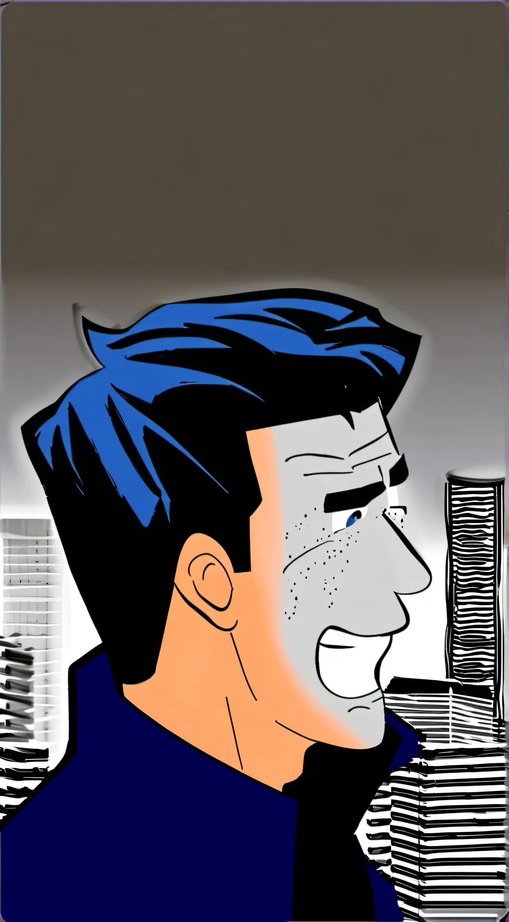 ai character: sad larry background