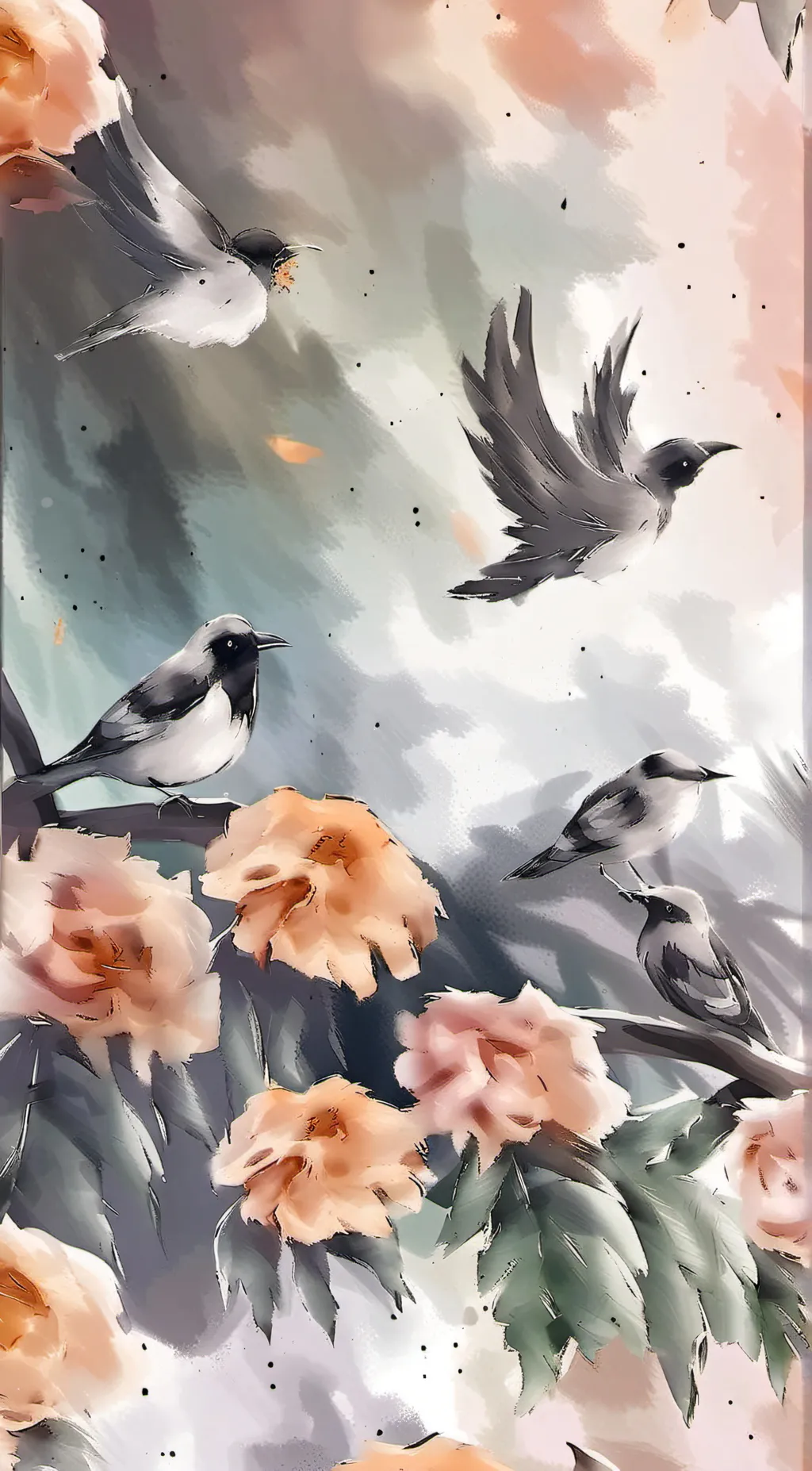 ai character: Pastel Orange  background