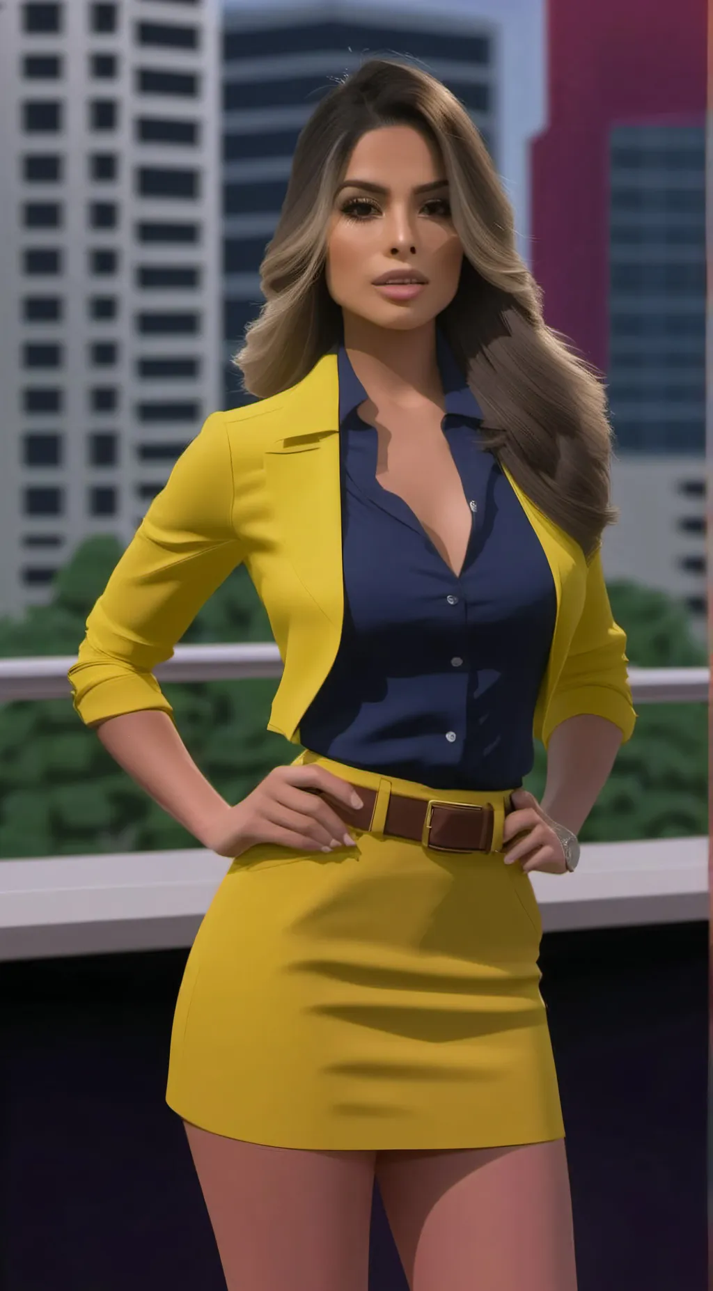 ai character: Violet  background