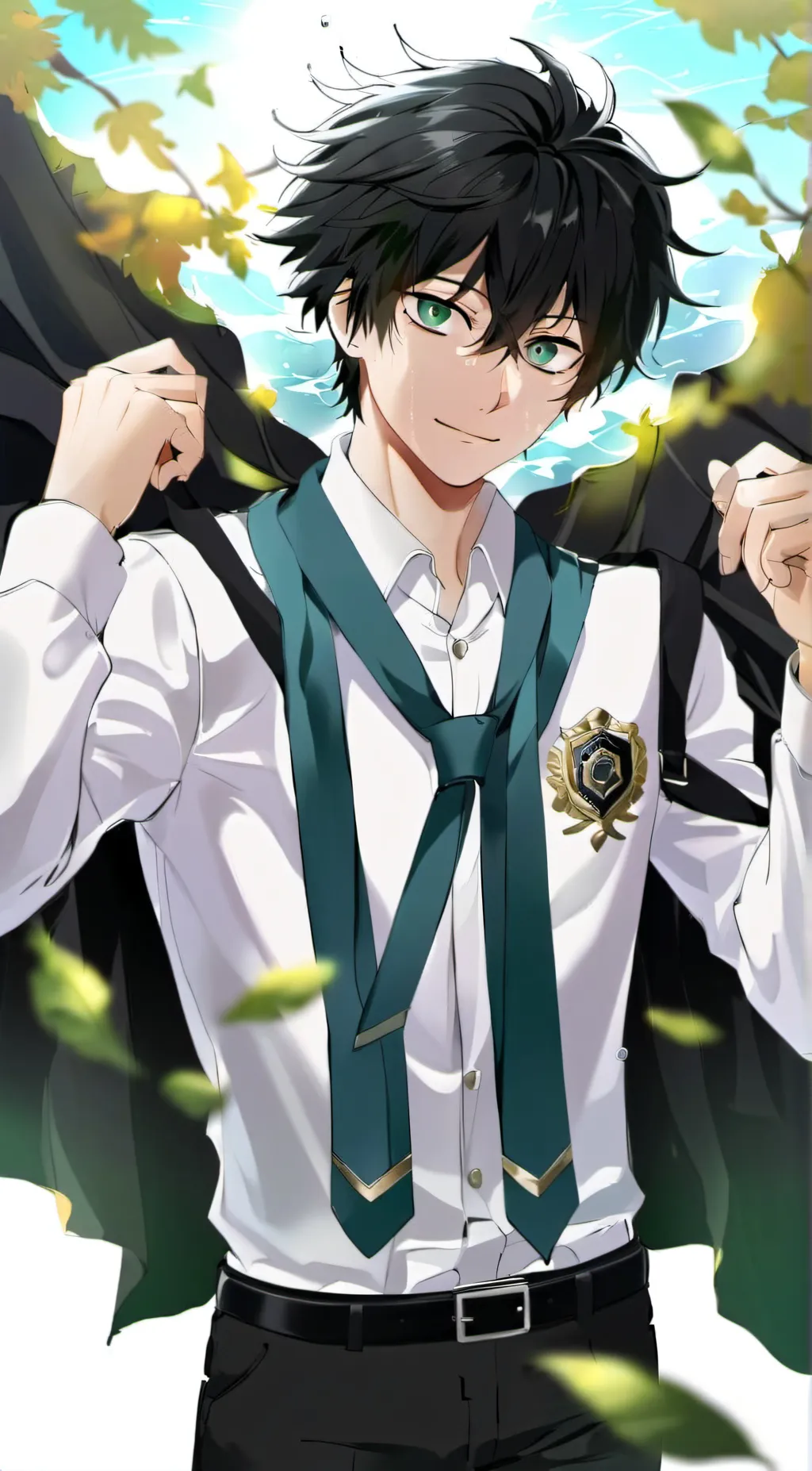 ai character: Deku  background