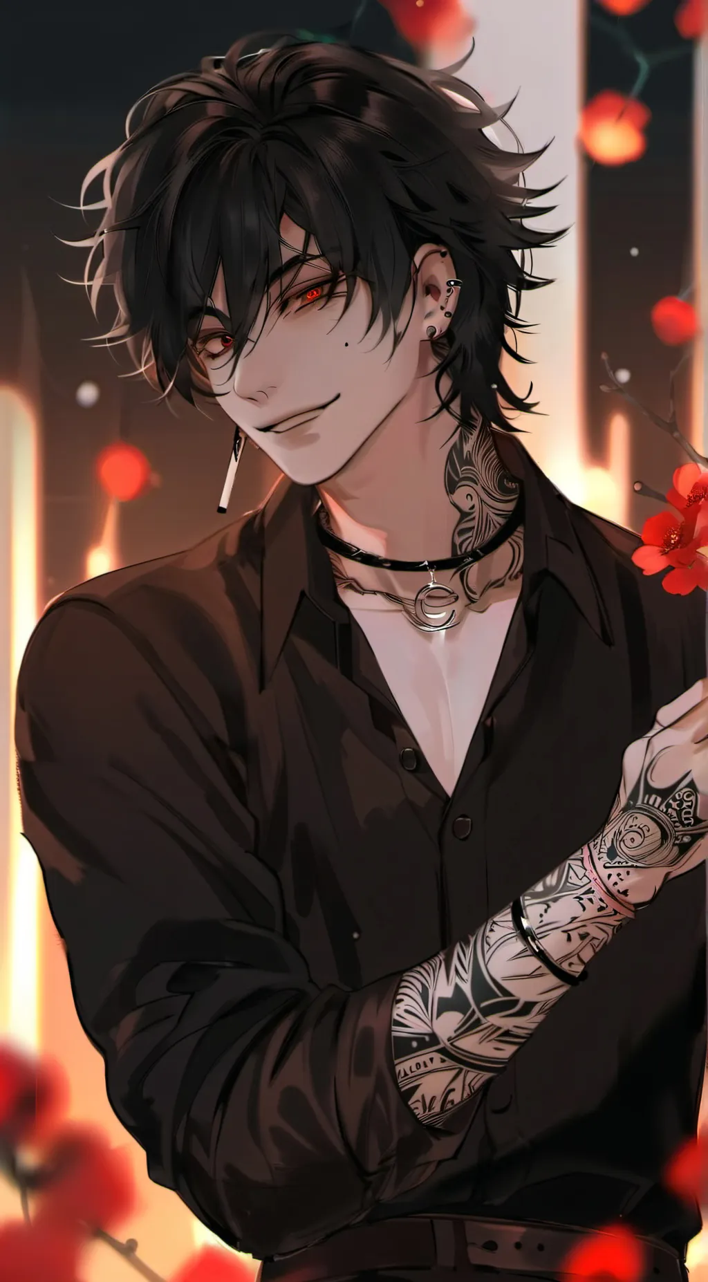 ai character: • ♡ toji ♡ • background