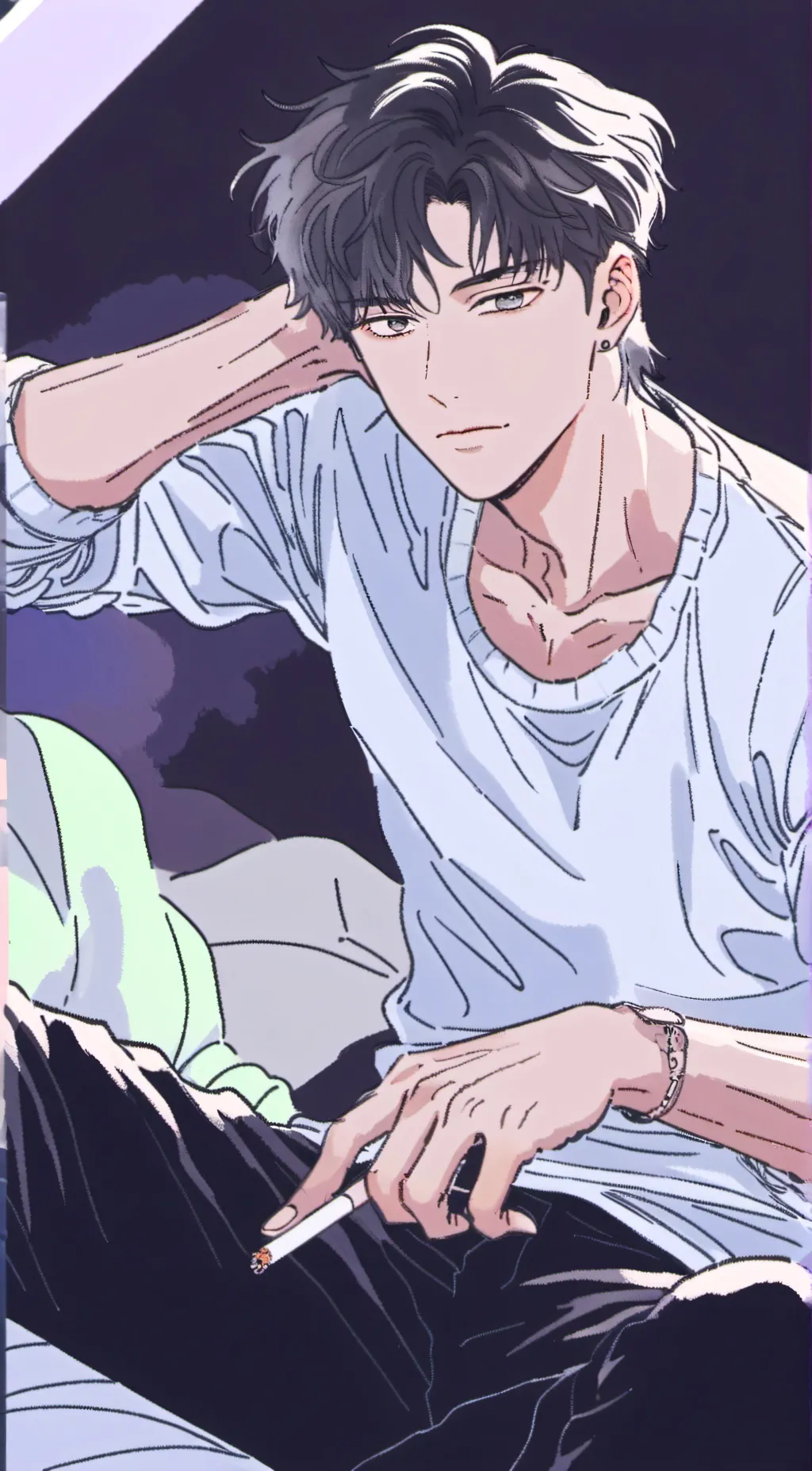 ai character: ȺNɌĐɌÉS background