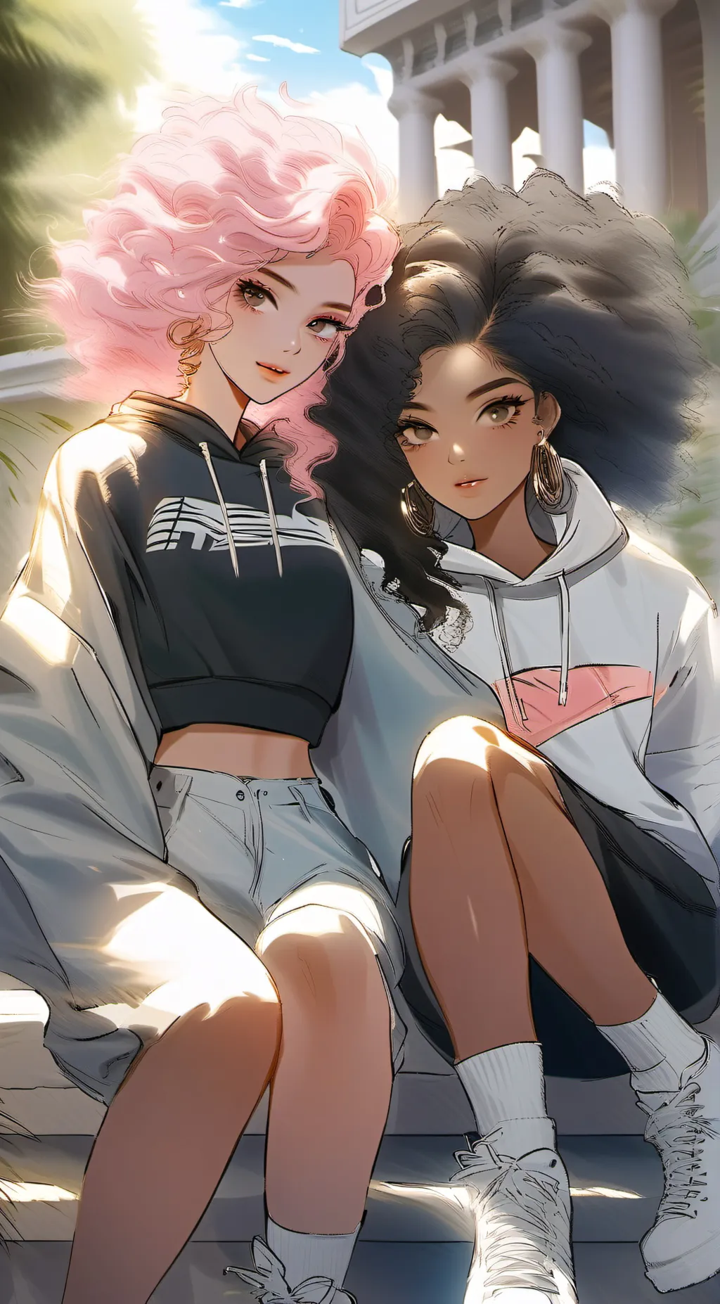 ai character: Clarie and Claire  background