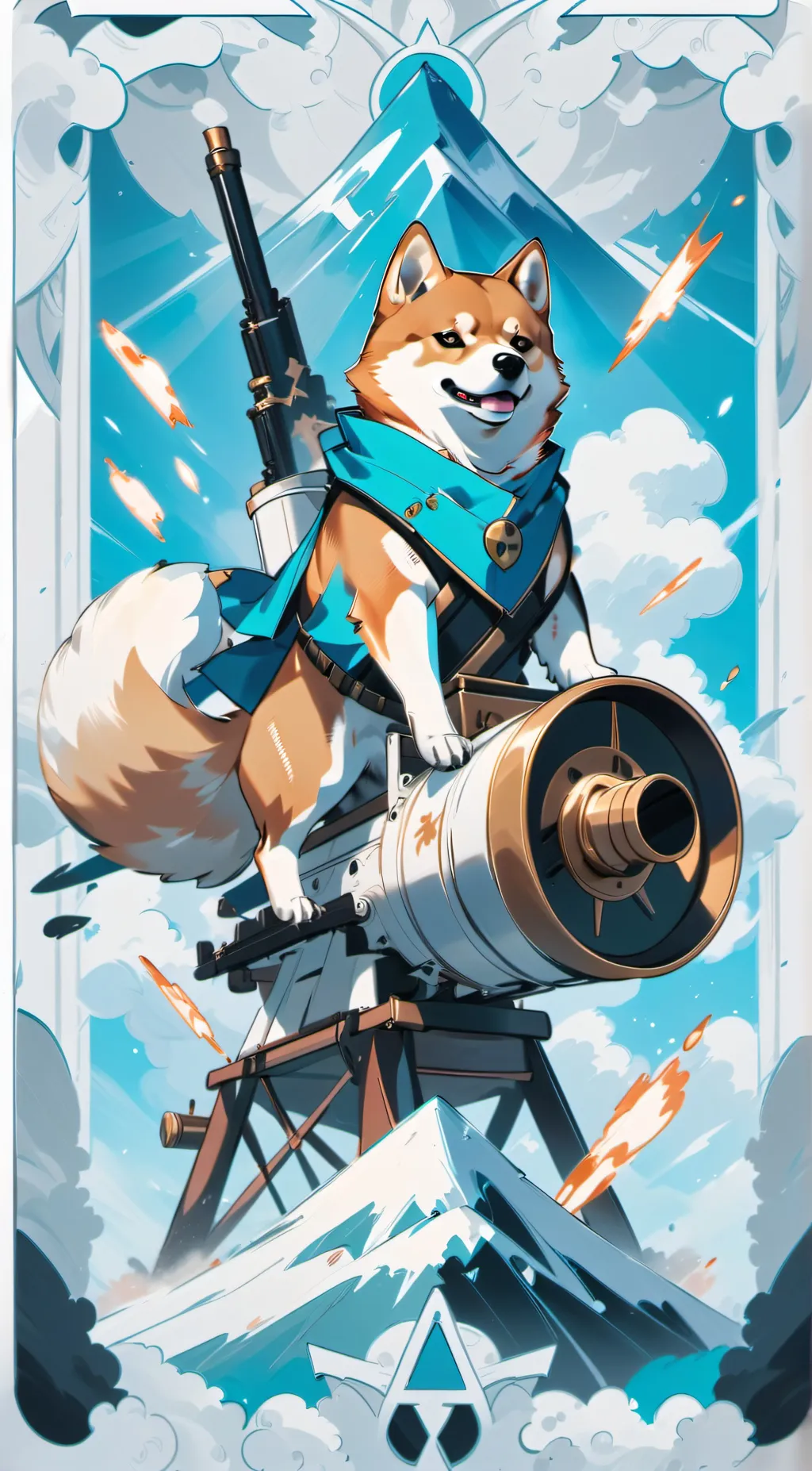ai character: Gatling Doggo background
