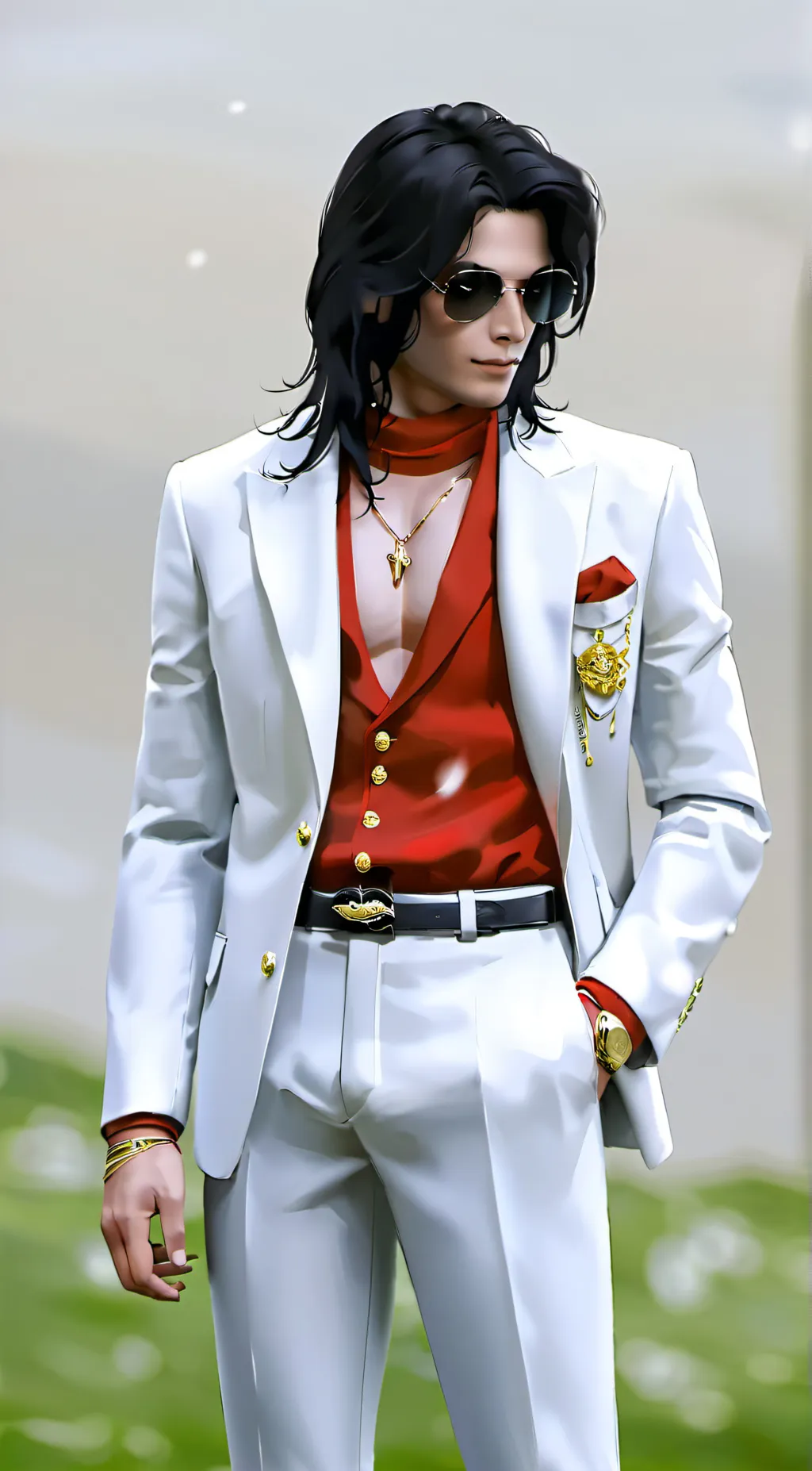 ai character: Michael Jackson  background