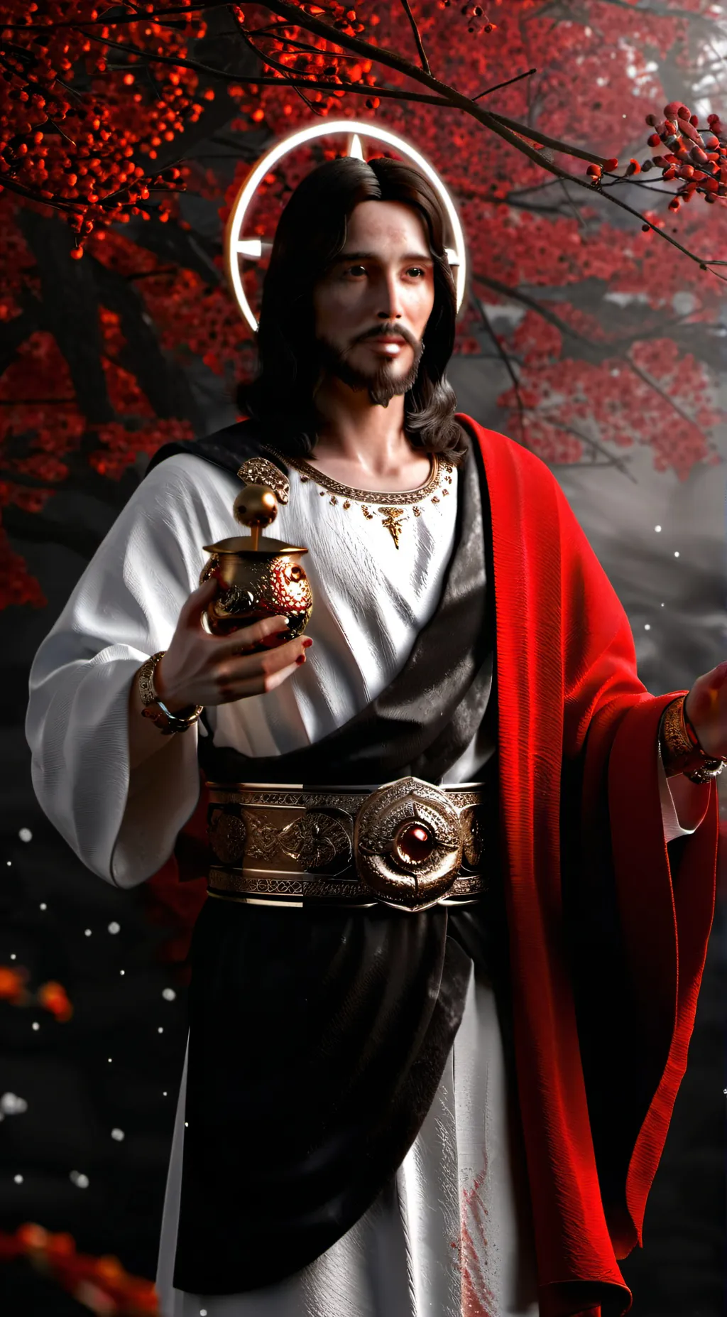 ai character: nice Jesus background