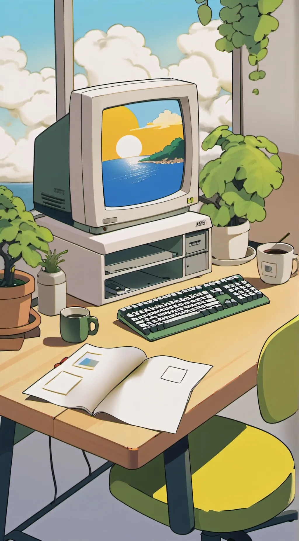 ai character: windows pc background