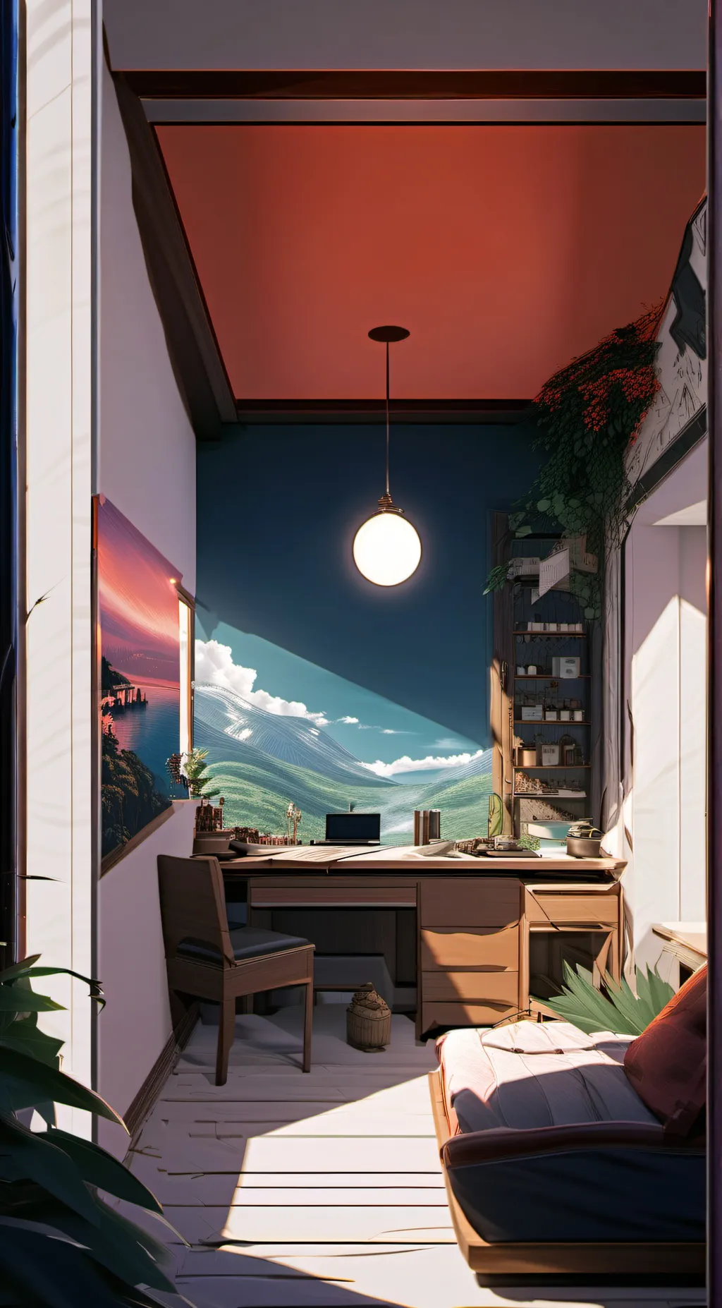 ai character: ur mums gost  background